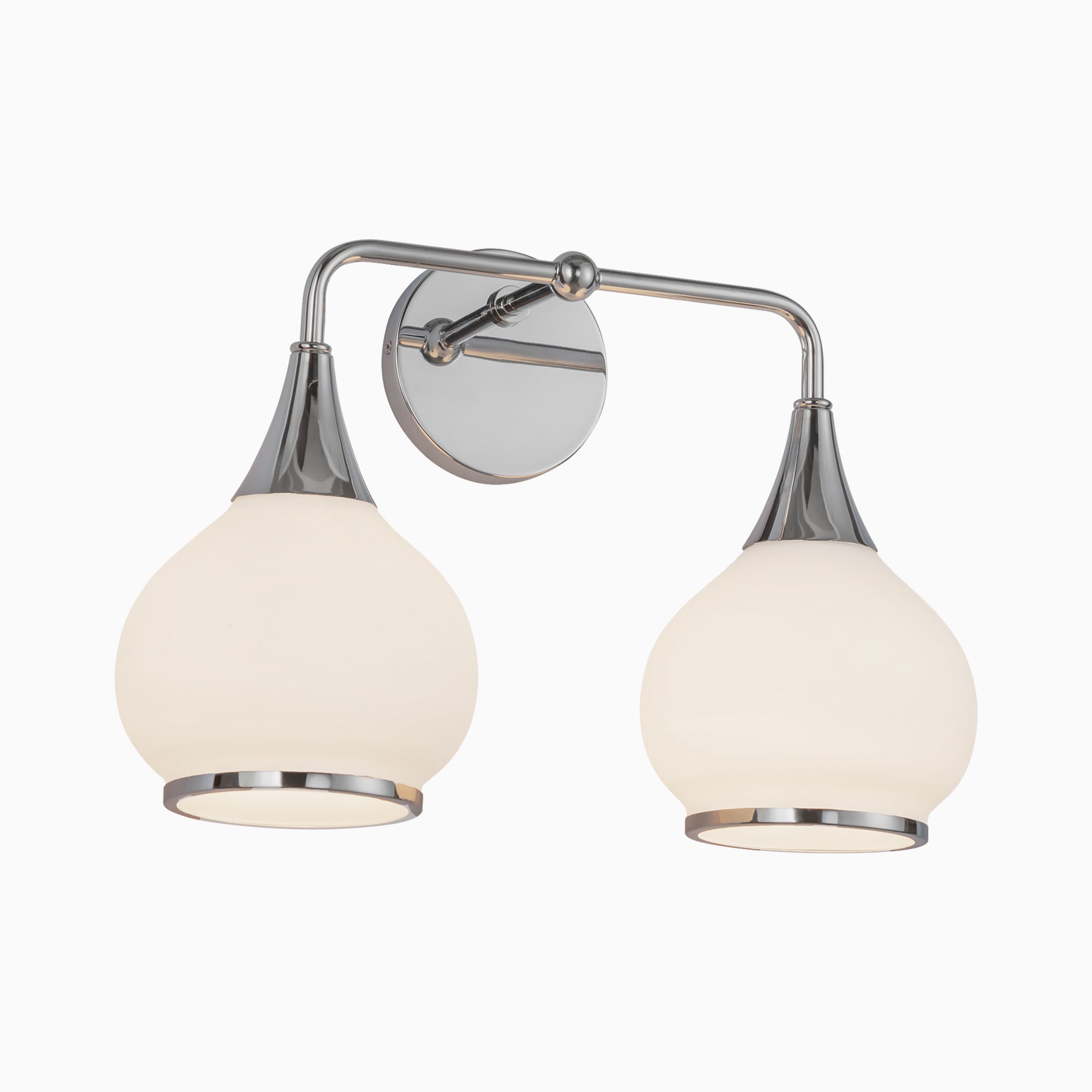 Eleanor 17" 2 Lights Vanity Light in Chrome/Opal Matte Glass