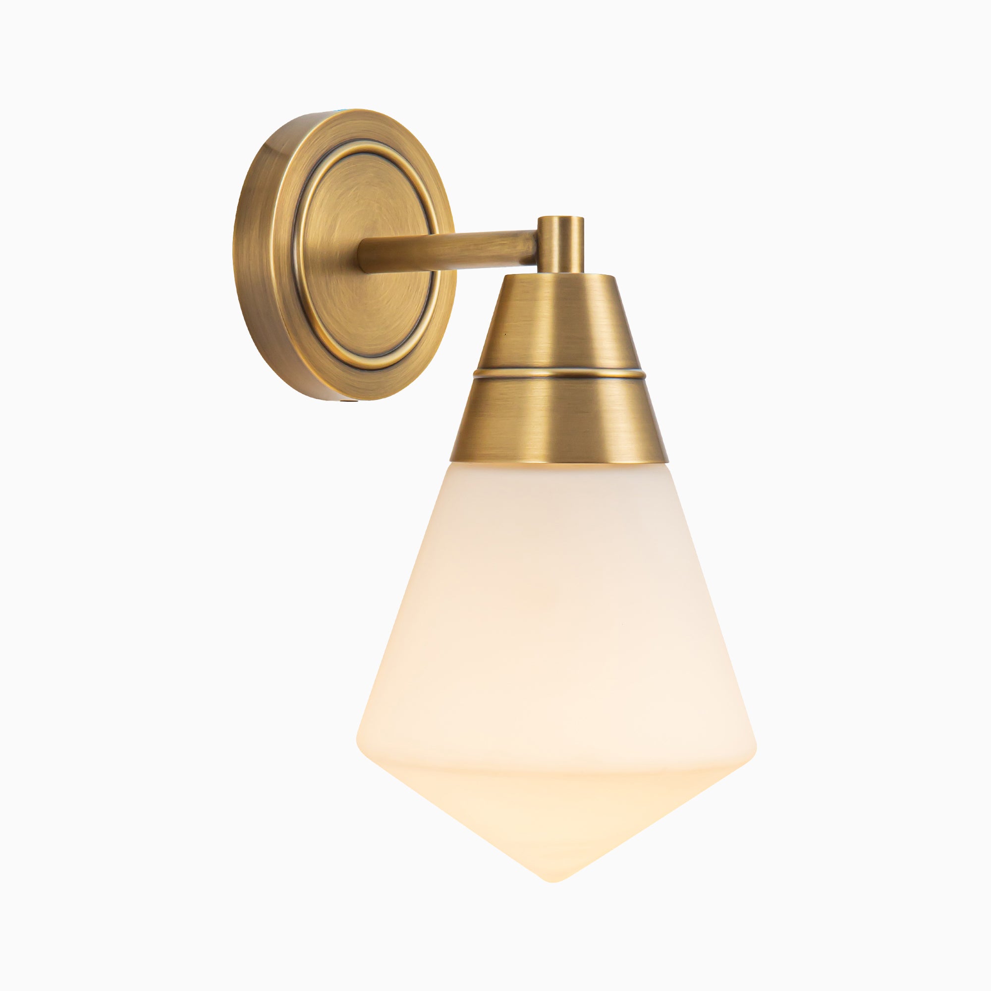 Irene 6" 1 Light Wall/Vanity Light in Vintage Brass/Opal Matte Glass