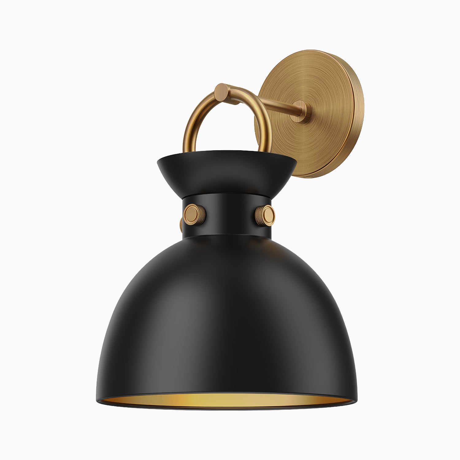 Owen 9" 1 Light Wall/Vanity Light in Aged Gold/Matte Black