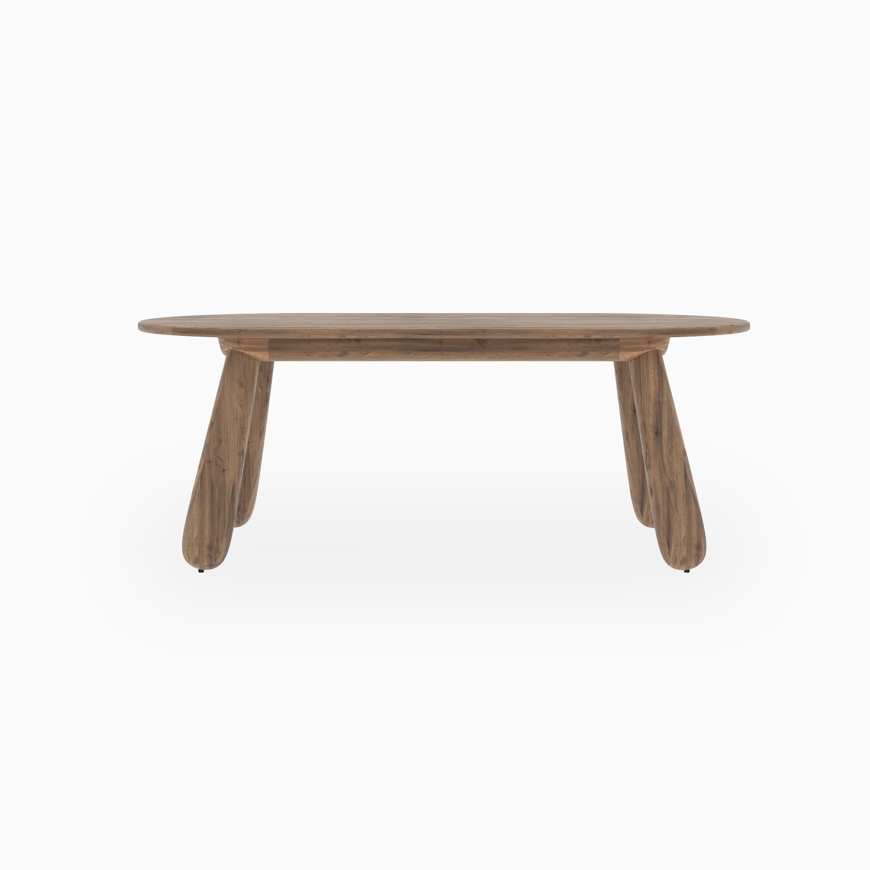 Dorien Walnut Oval Dining Table, 80"
