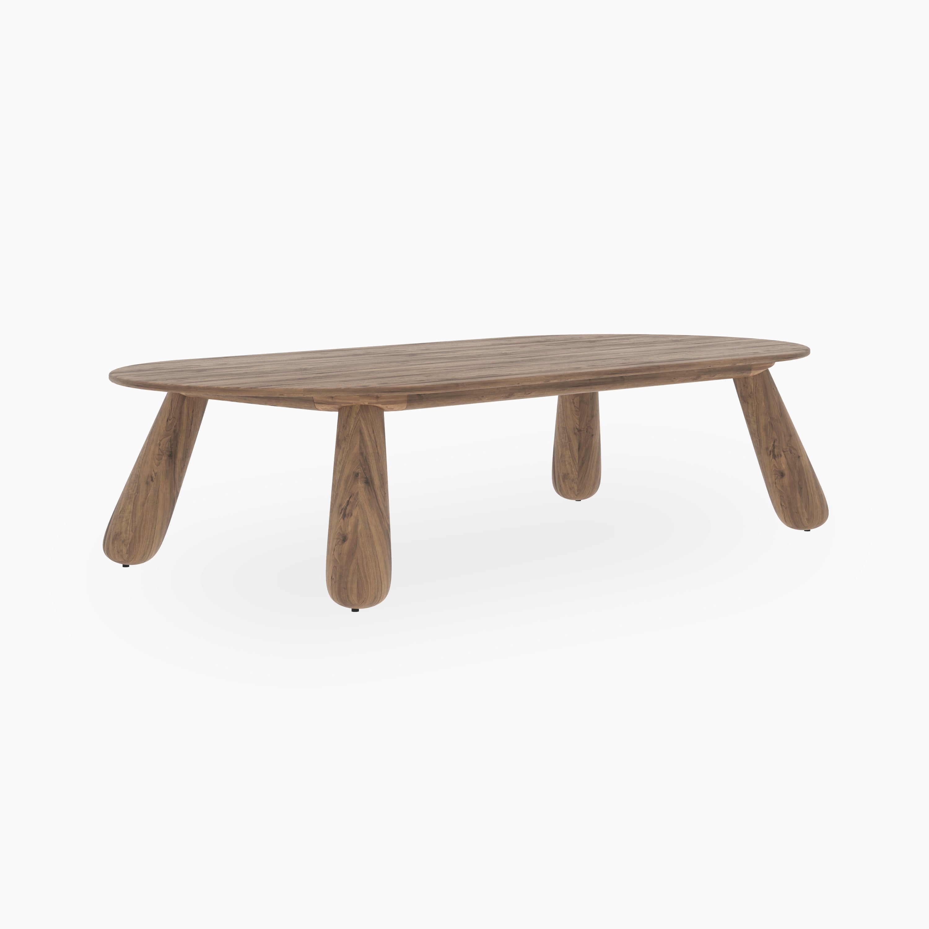 Dorien Walnut Oval Dining Table, 90"