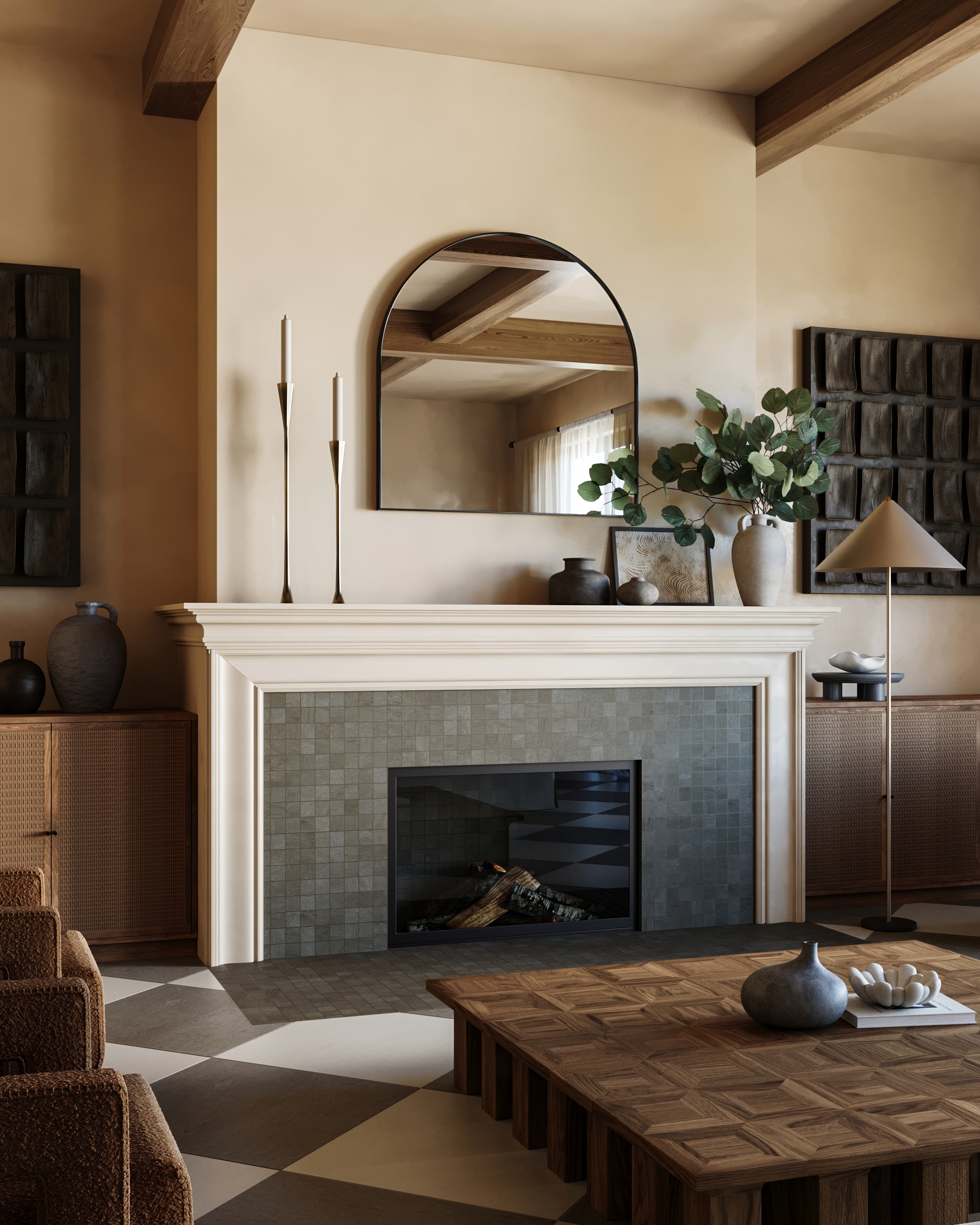 Brody 2x2 Matte Porcelain Mosaic Tile in Smoke