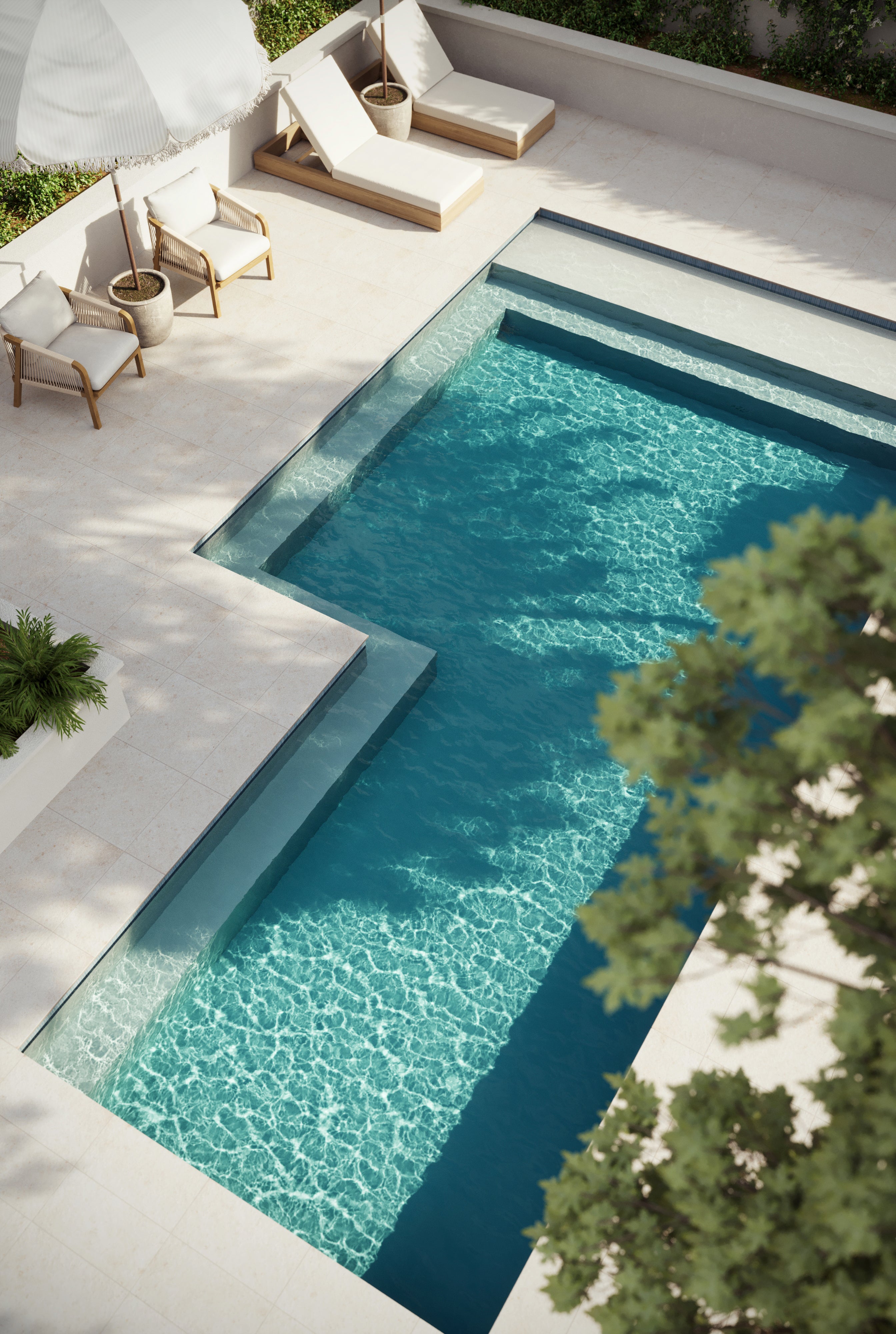 Bowden 24x24 Grip Porcelain 2cm Paver Tile in Canvas