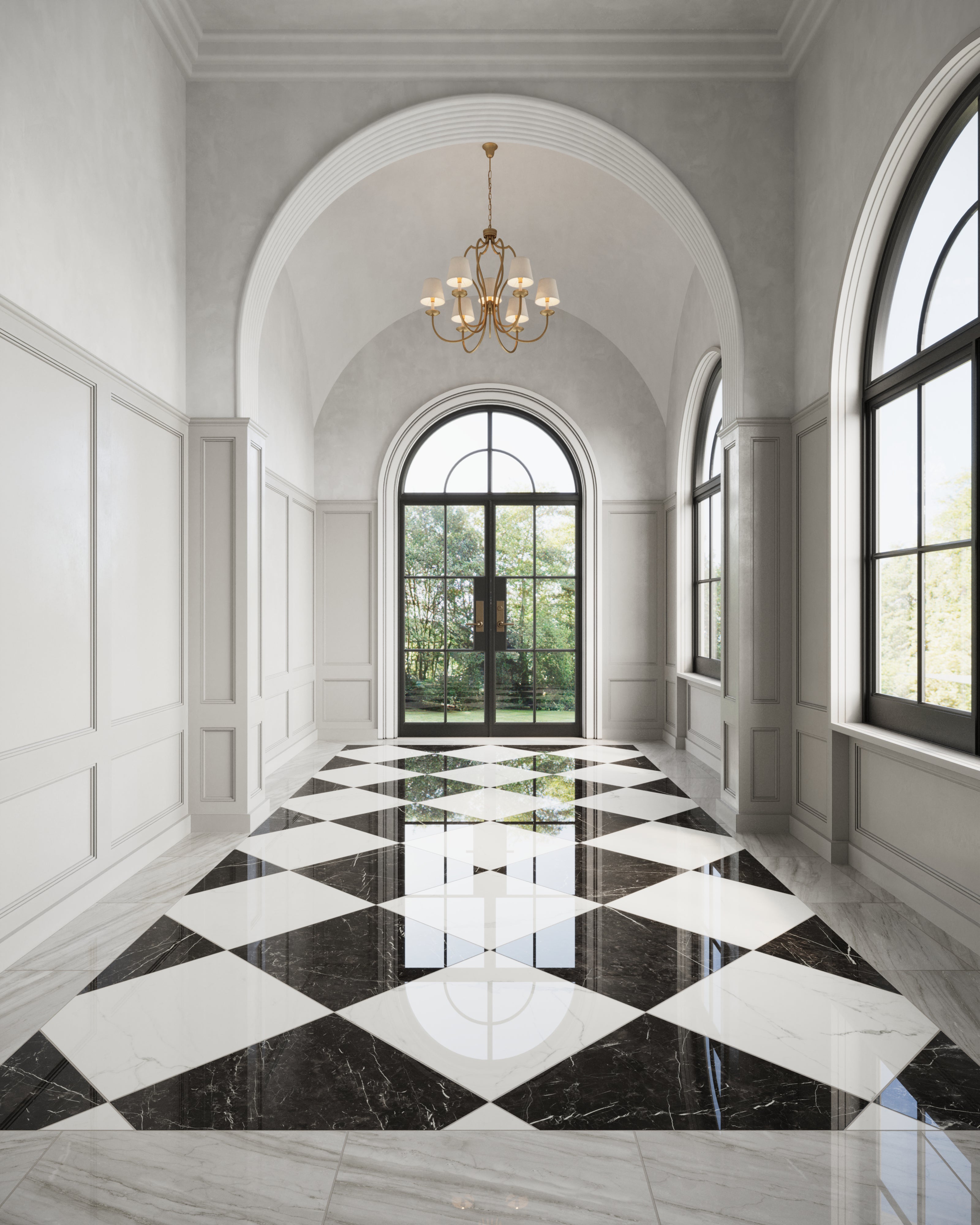 Leona 24x24 Polished Porcelain Tile in Calacatta