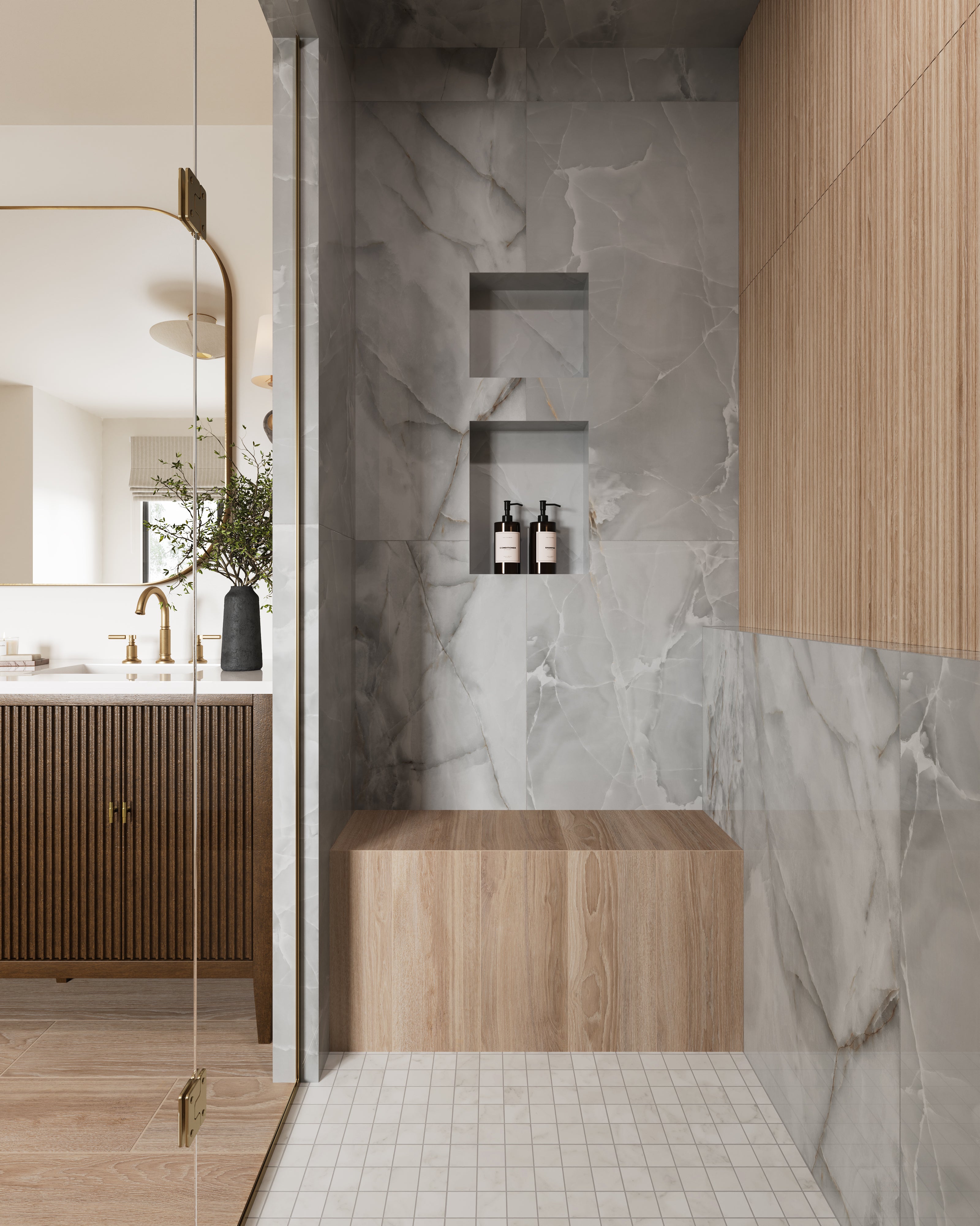 Astrid 24x48 Polished Porcelain Tile in Slate