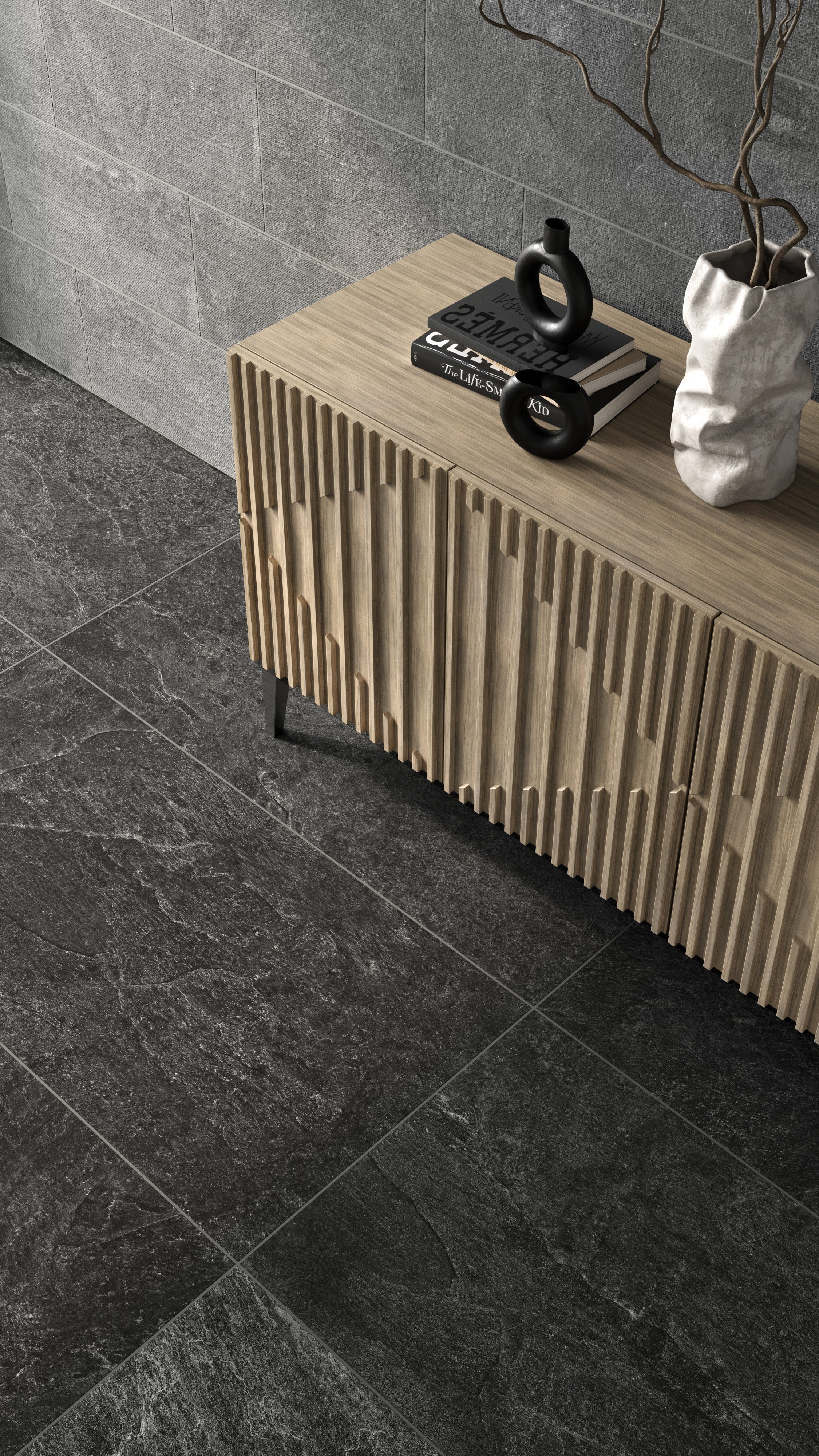 Dawson 24x48 Matte Porcelain Tile in Charcoal