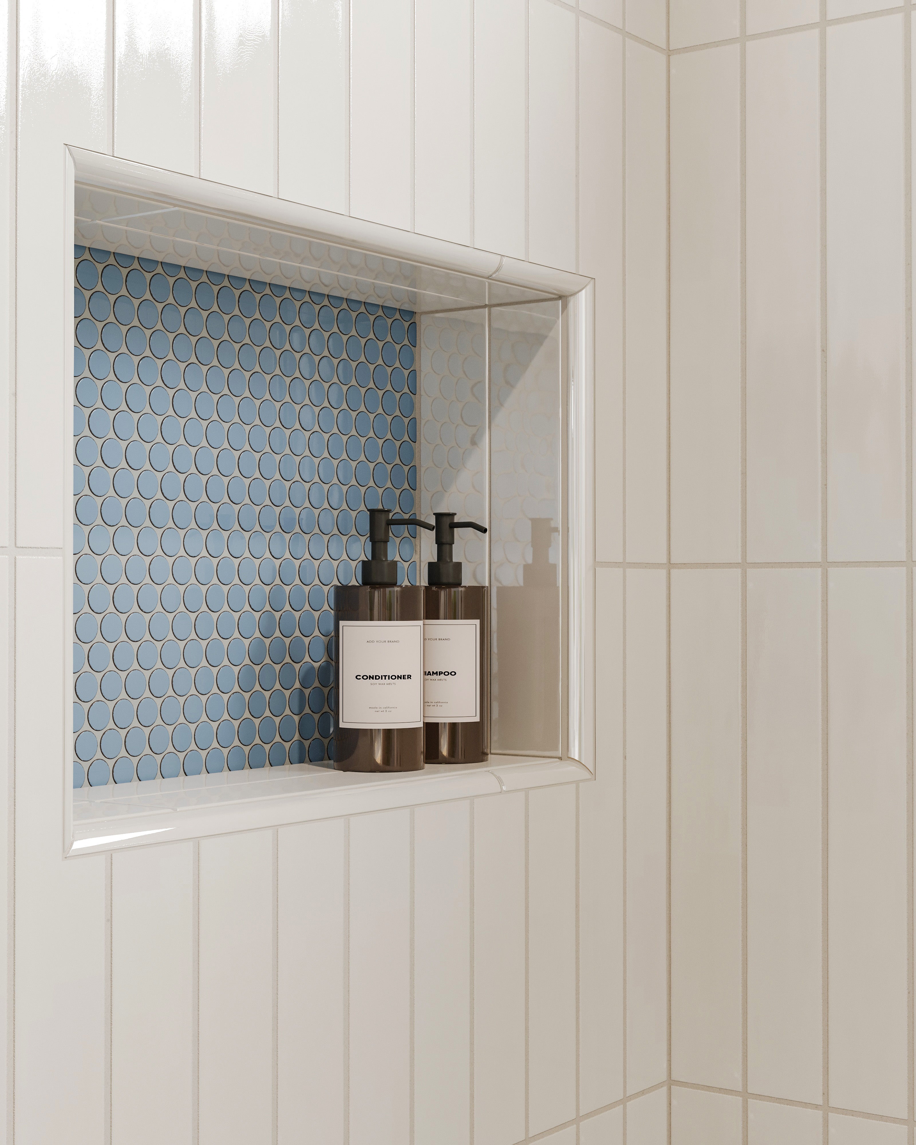 Jaden 0.75x16 Glossy Ceramic Bullnose Tile in Eggshell