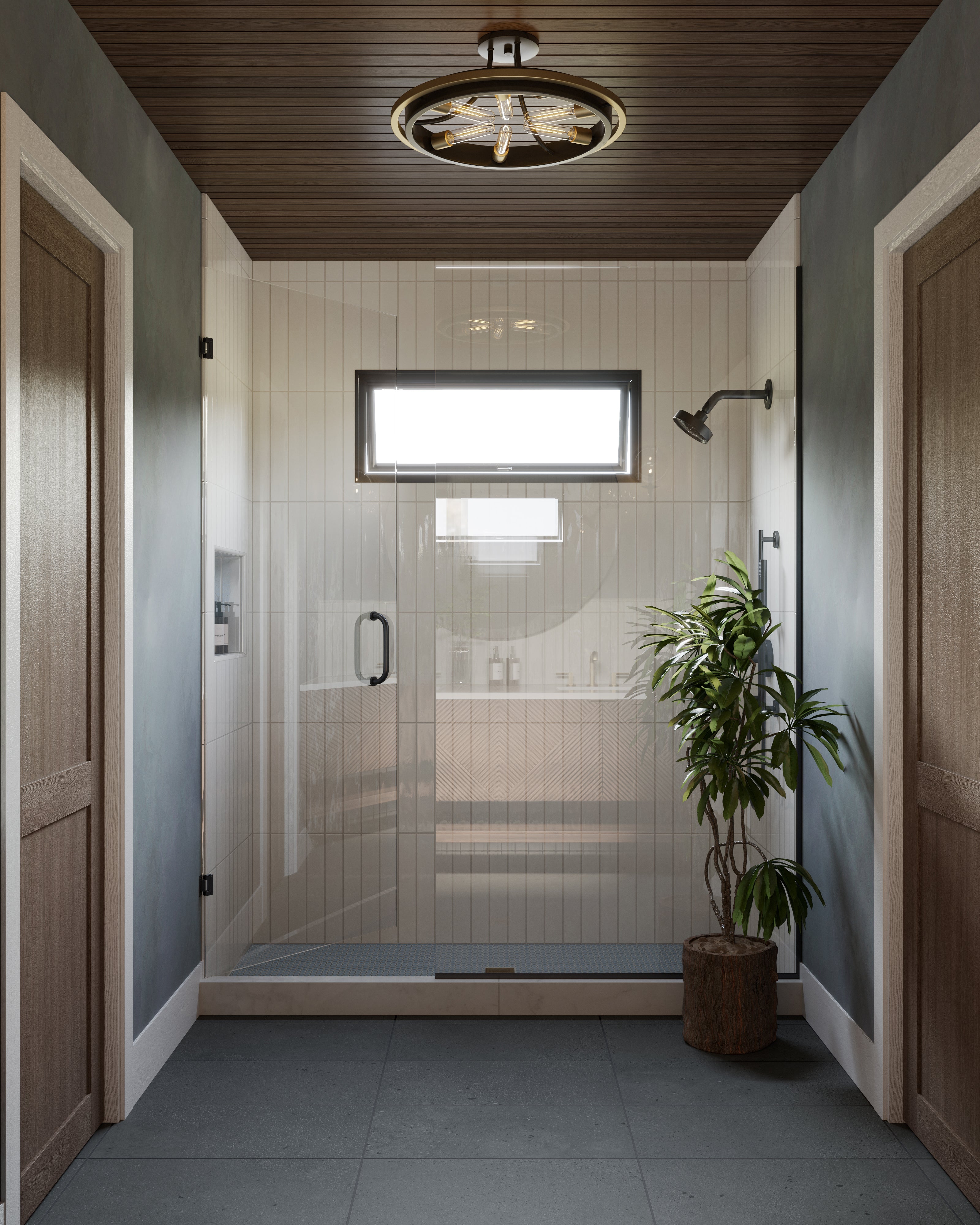 Clement Semi Flush In Aged Old Bronze