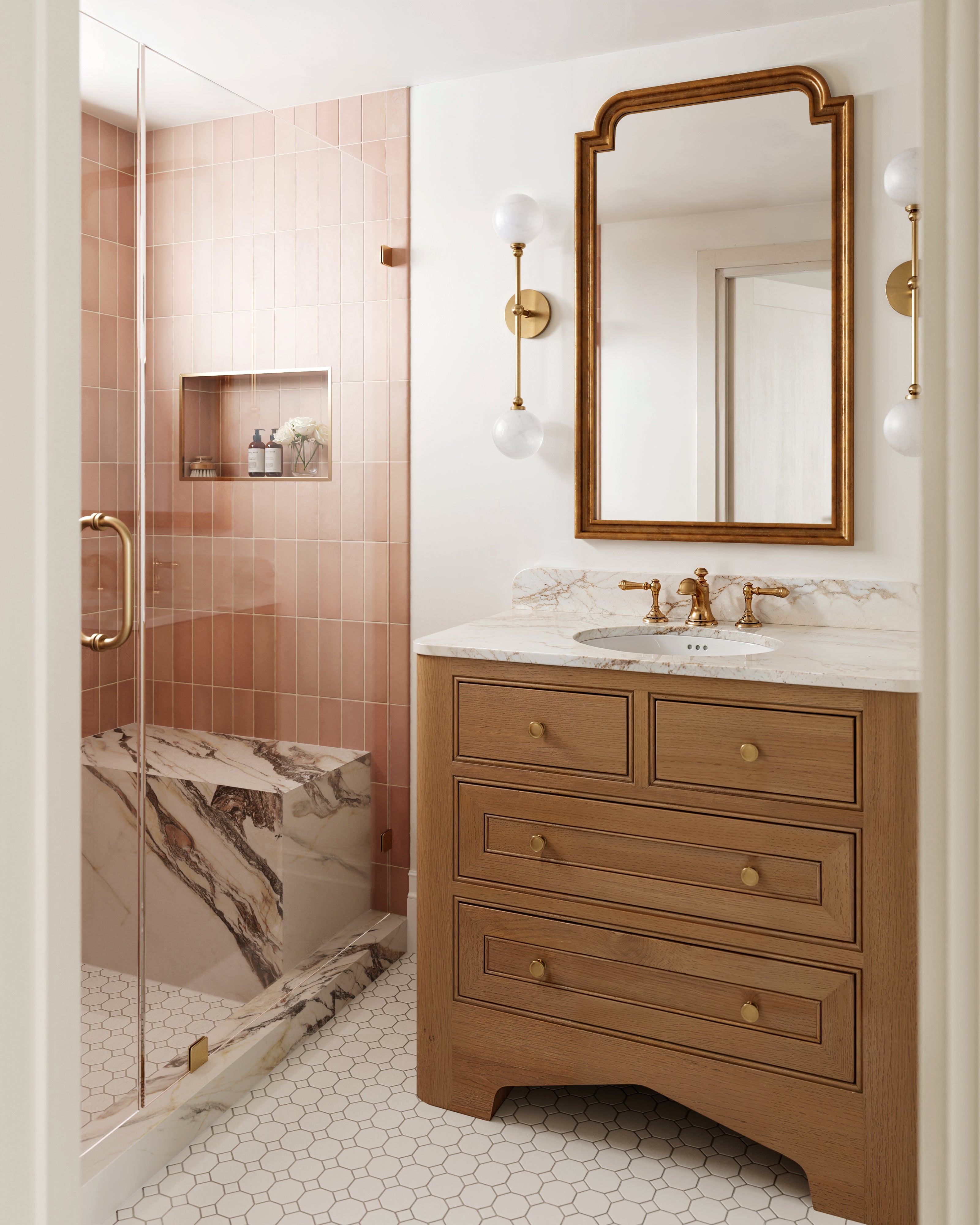 Ellie 2.5x8 Bullnose Matte Porcelain Tile in Blush