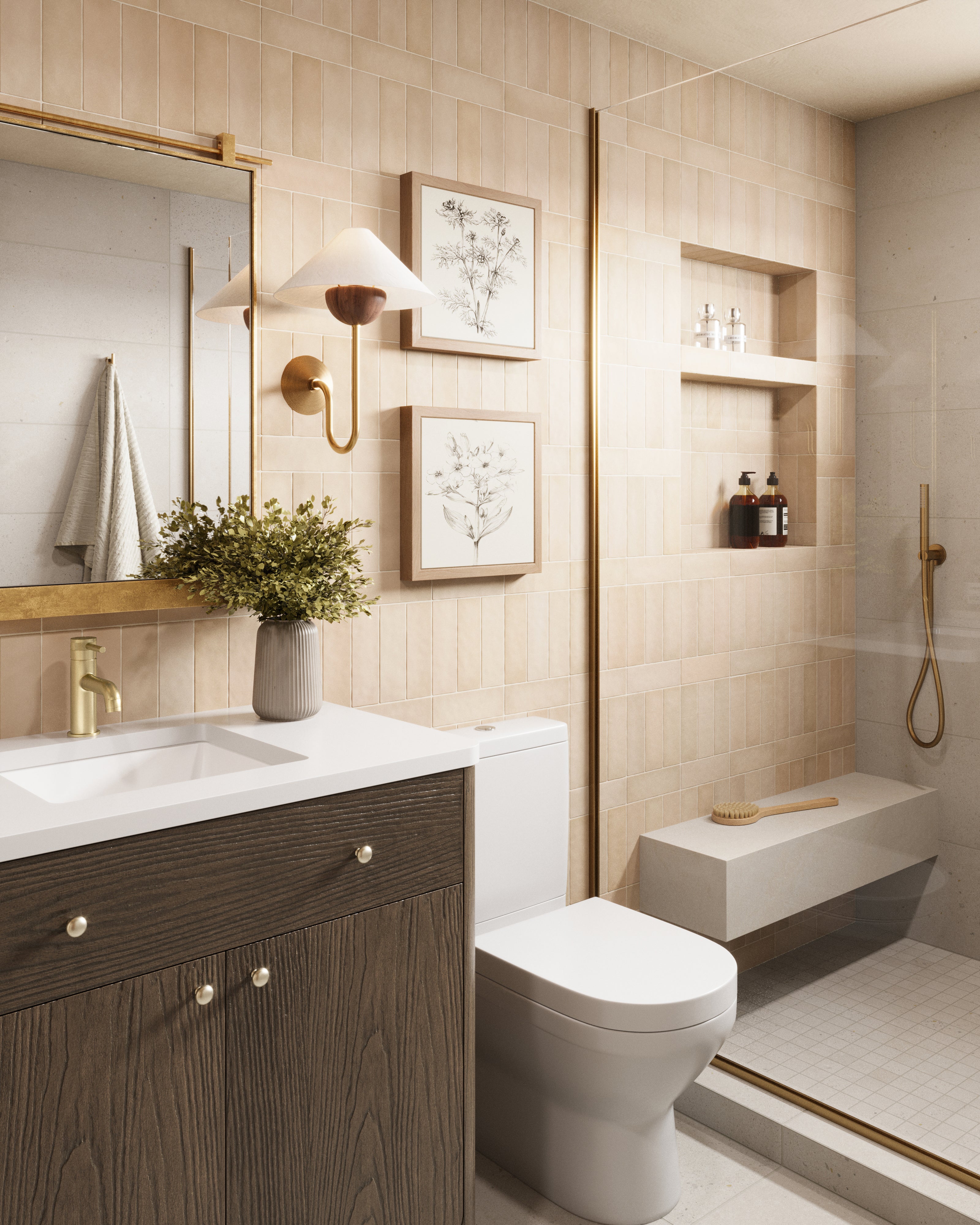 Ellie 2.5x8 Matte Ceramic Tile in Tan