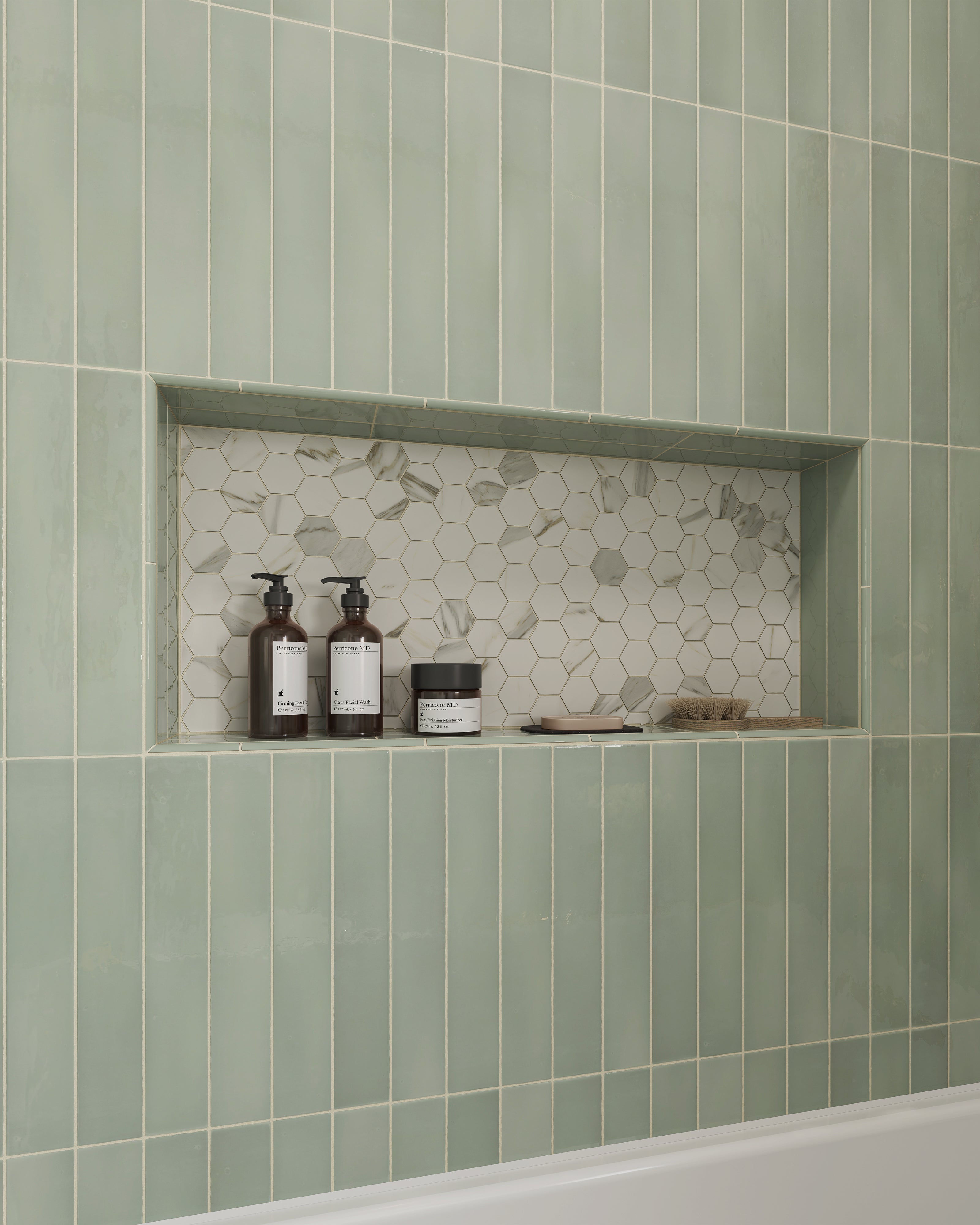 Maisie 2.5x16 Glossy Ceramic Tile in Pistachio