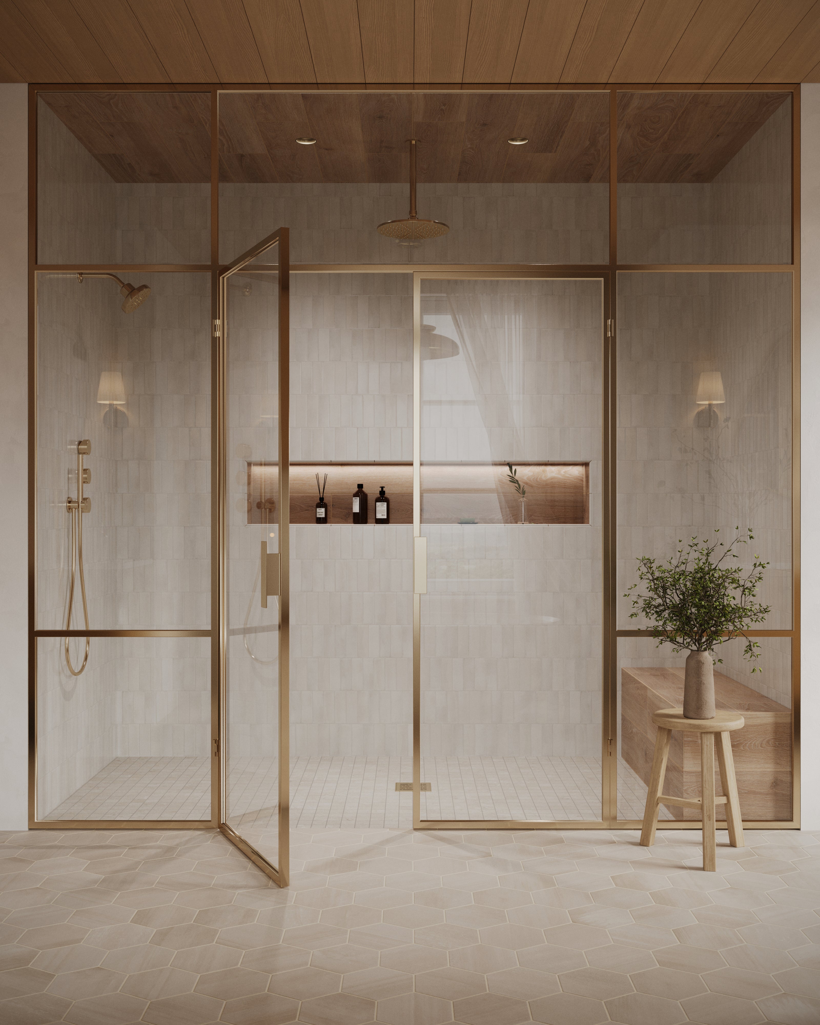 Natasha 0.5x8 Jolly Glossy Ceramic Tile Trim in Oat