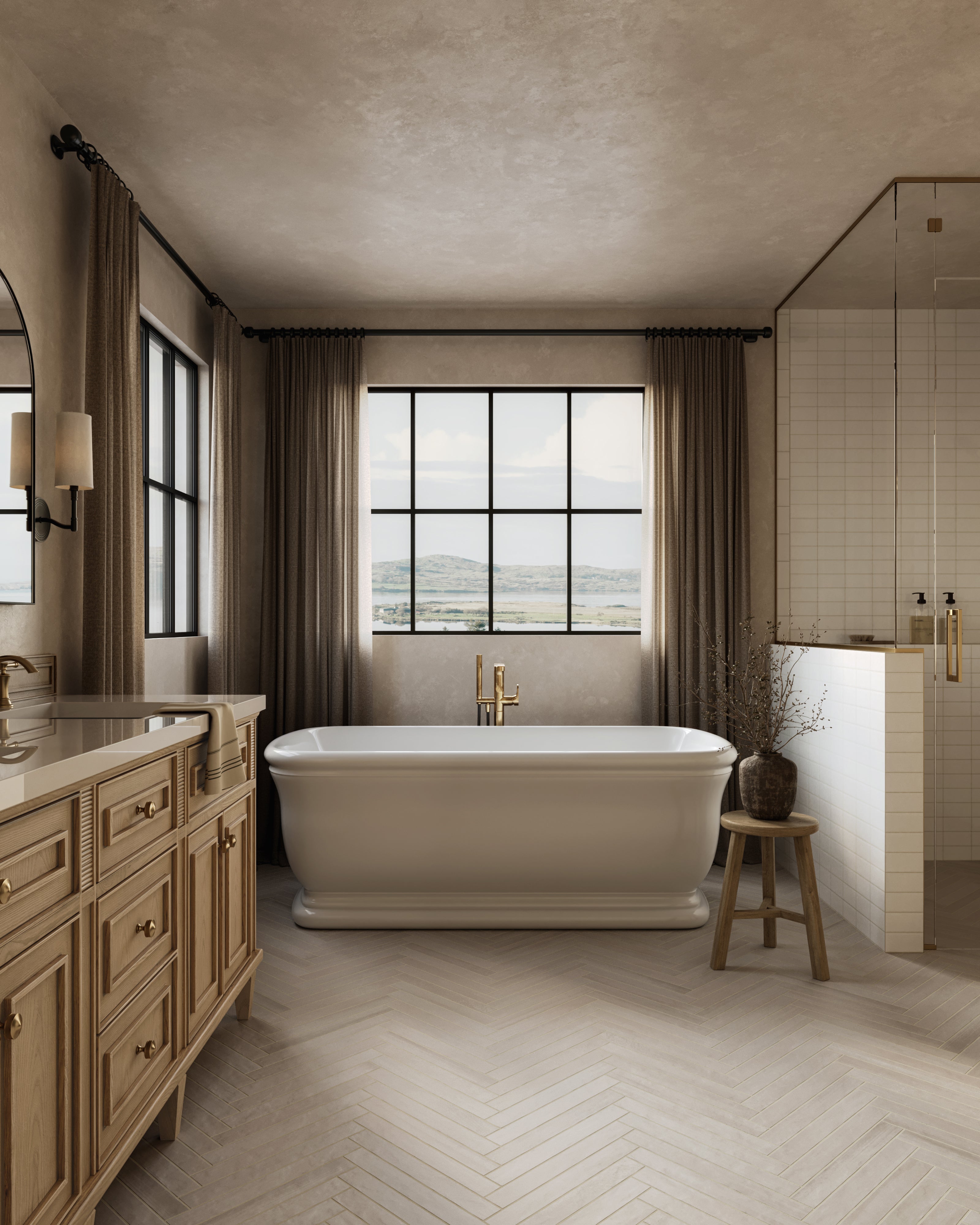 Catalina 2x16 Matte Porcelain Tile in Mushroom