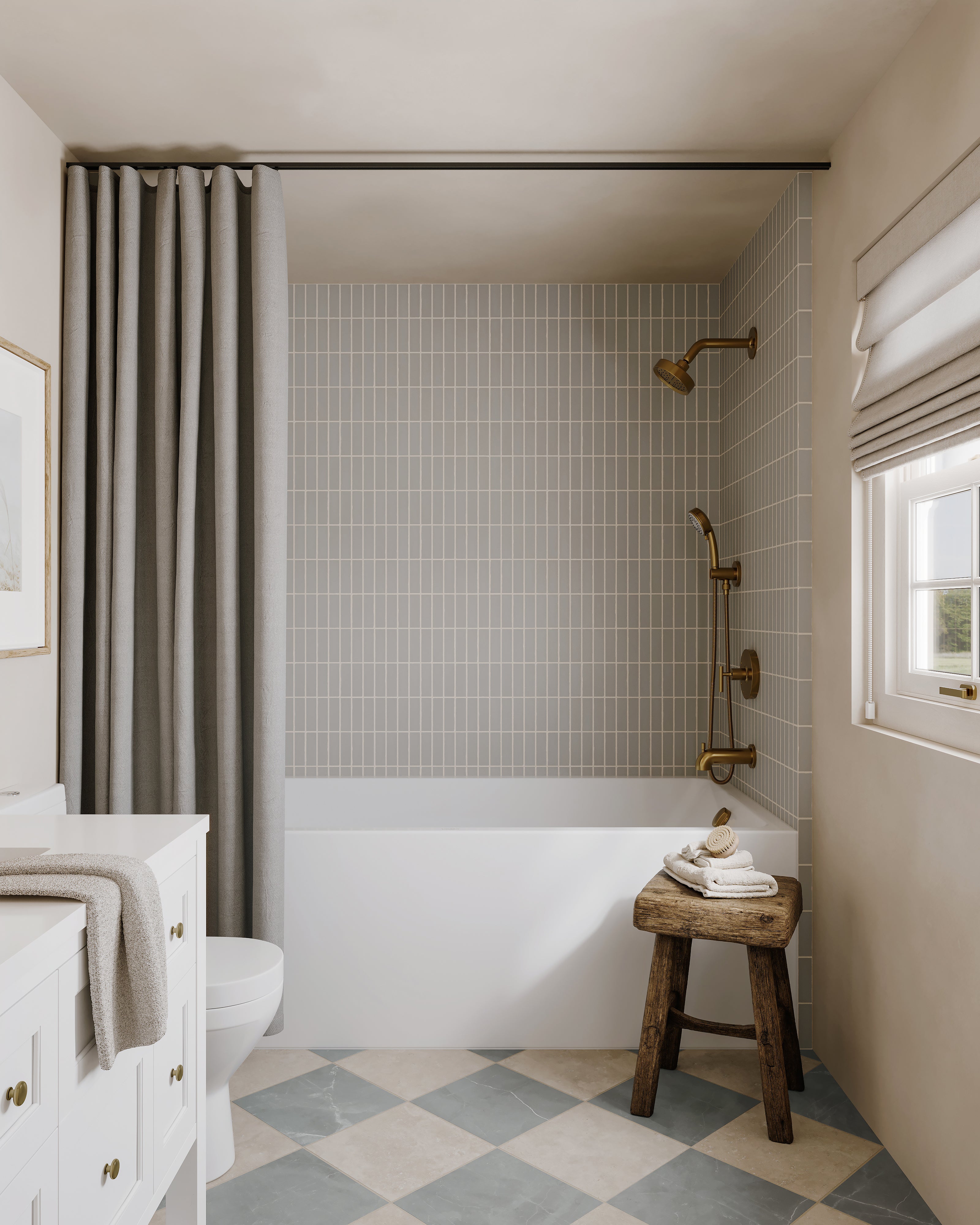 Dani 1.6x5 Matte Ceramic Tile in Dove