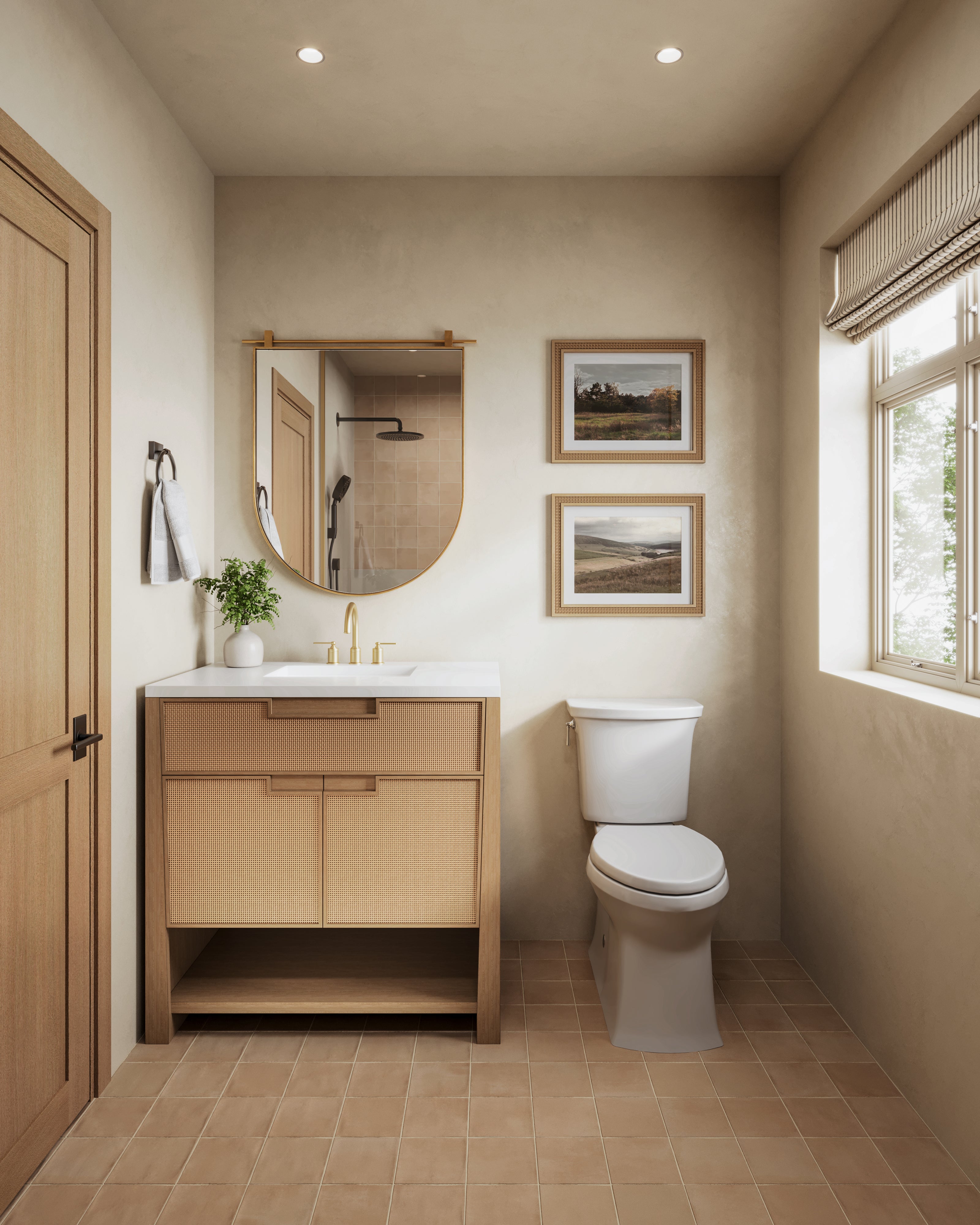 Karina 5.5x5.5 Matte Porcelain Tile in Cotto