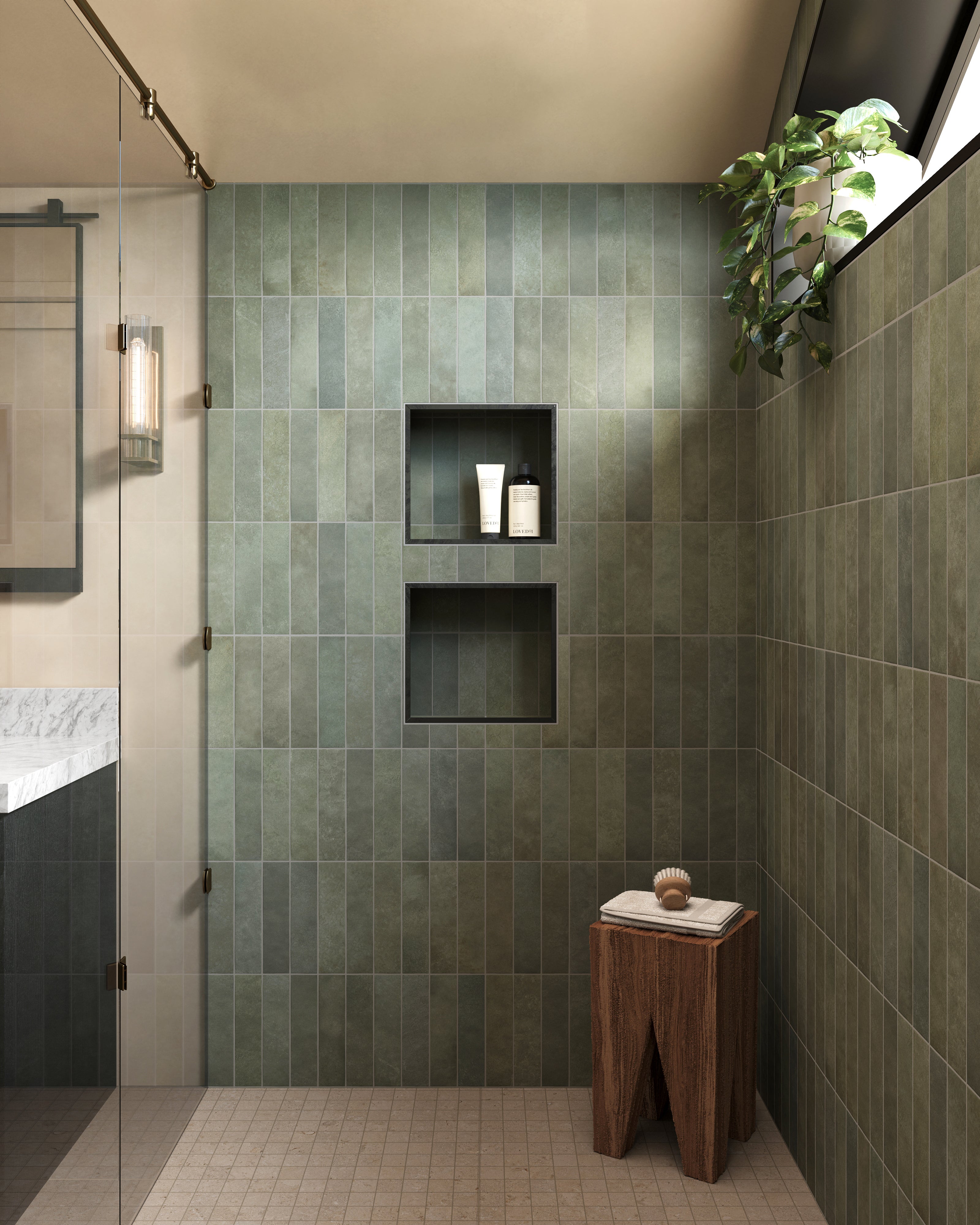 Wren 2x2 Matte Porcelain Mosaic Tile in Dune