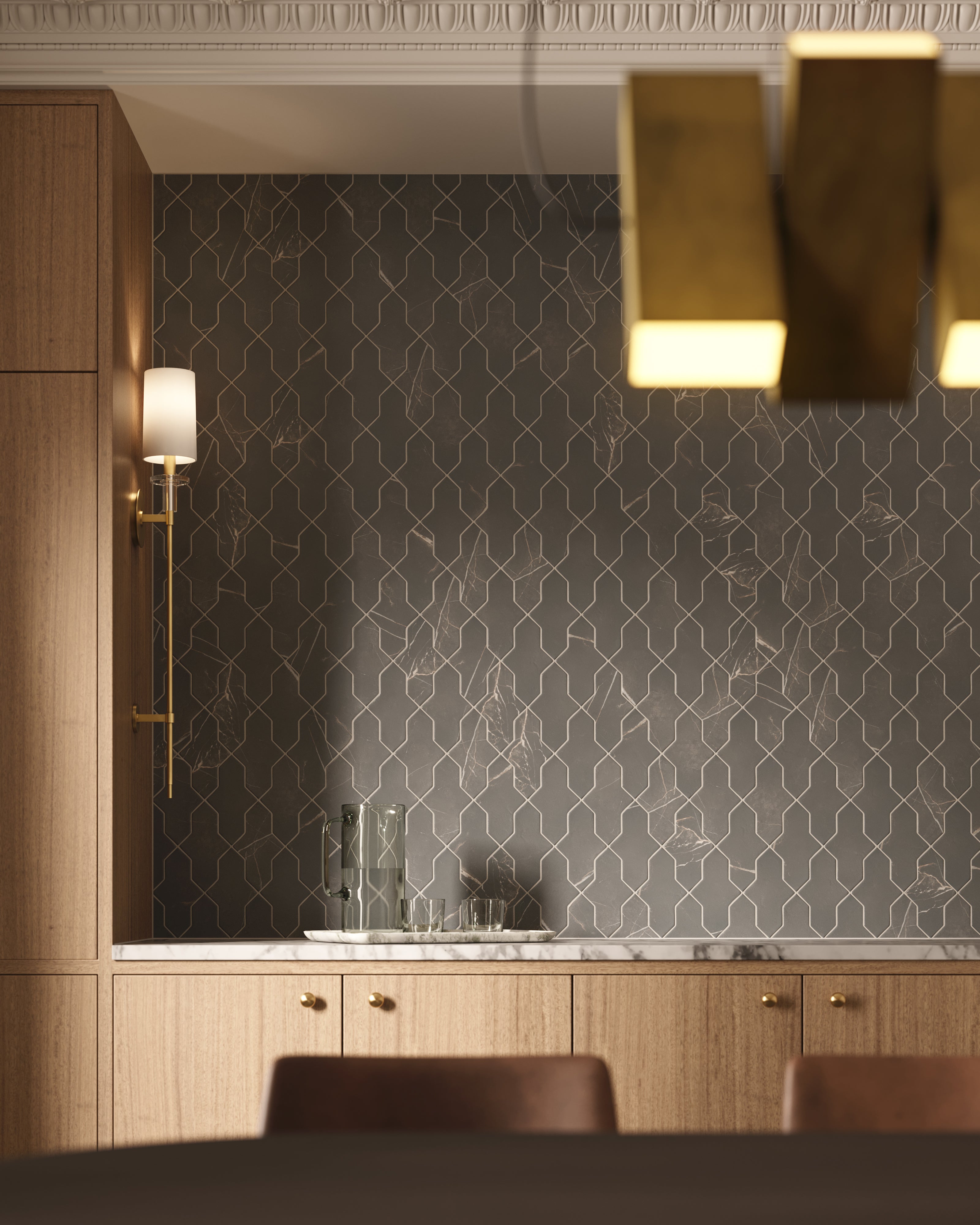 Aslan 2x8 Porcelain Tile Shield in Imperial