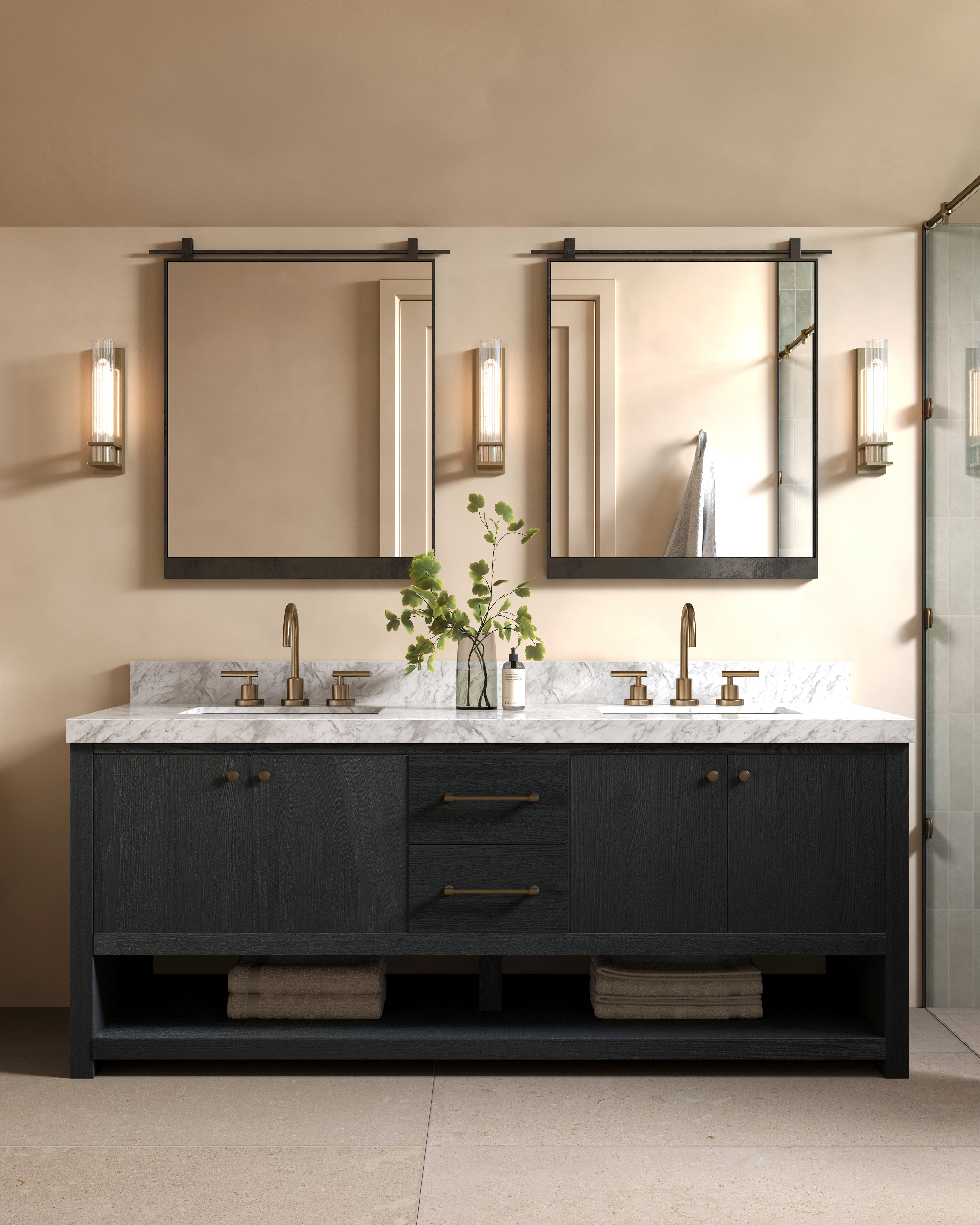 Clancy Small Mirror in Antiqued Iron