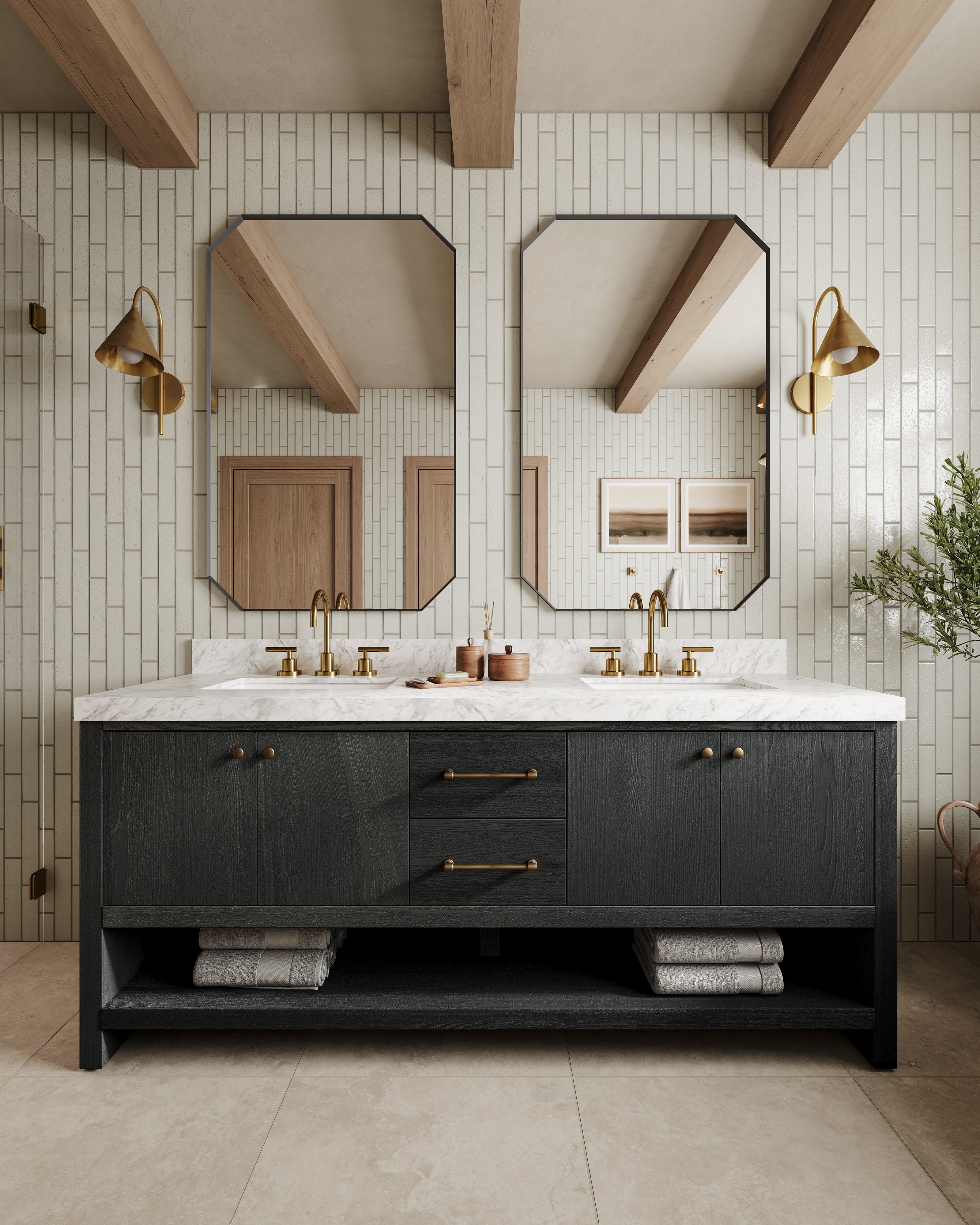 Tory 2x10 Glossy Porcelain Tile in Ivory