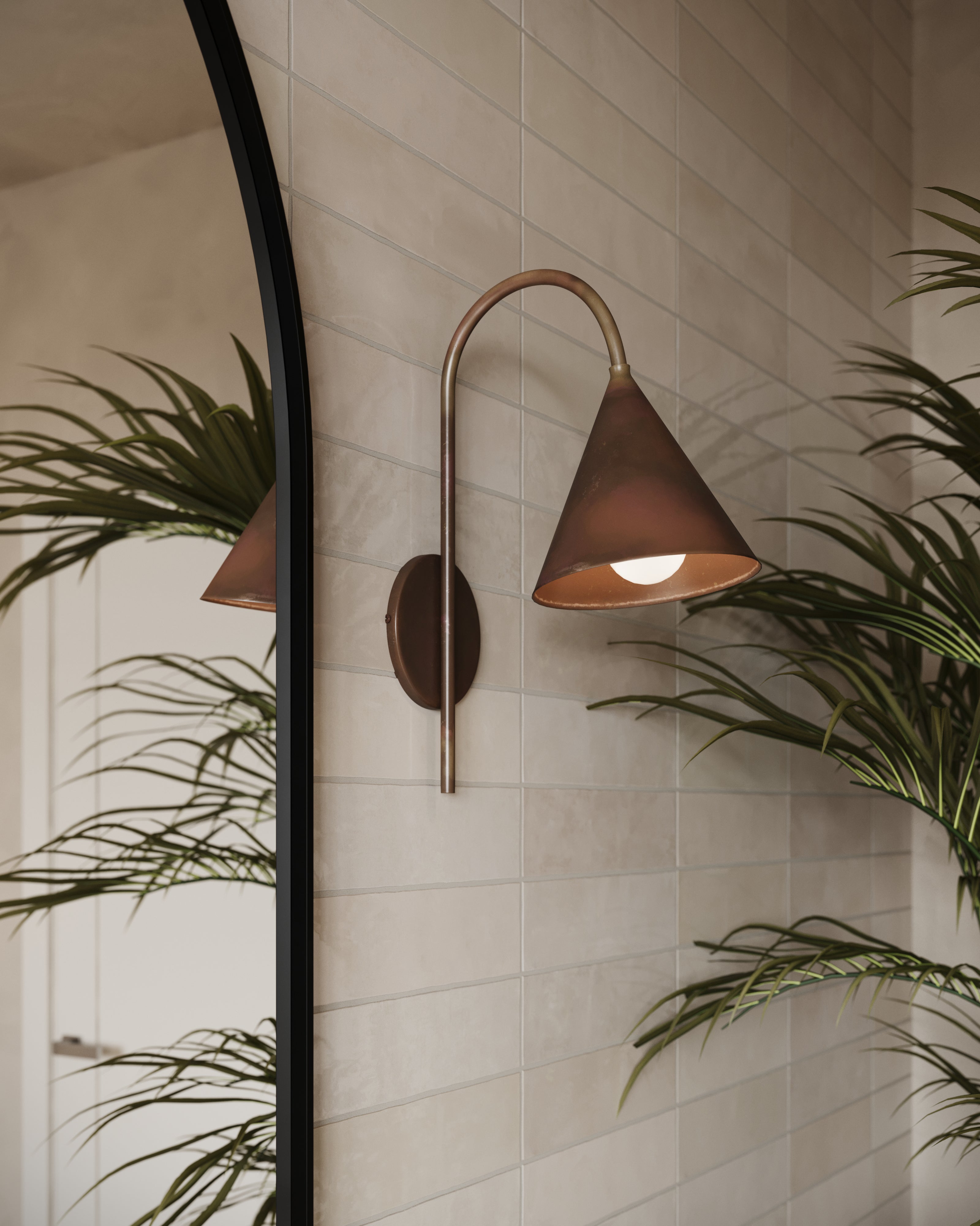 Fenton Wall Sconce in Iridescent Acid Wash