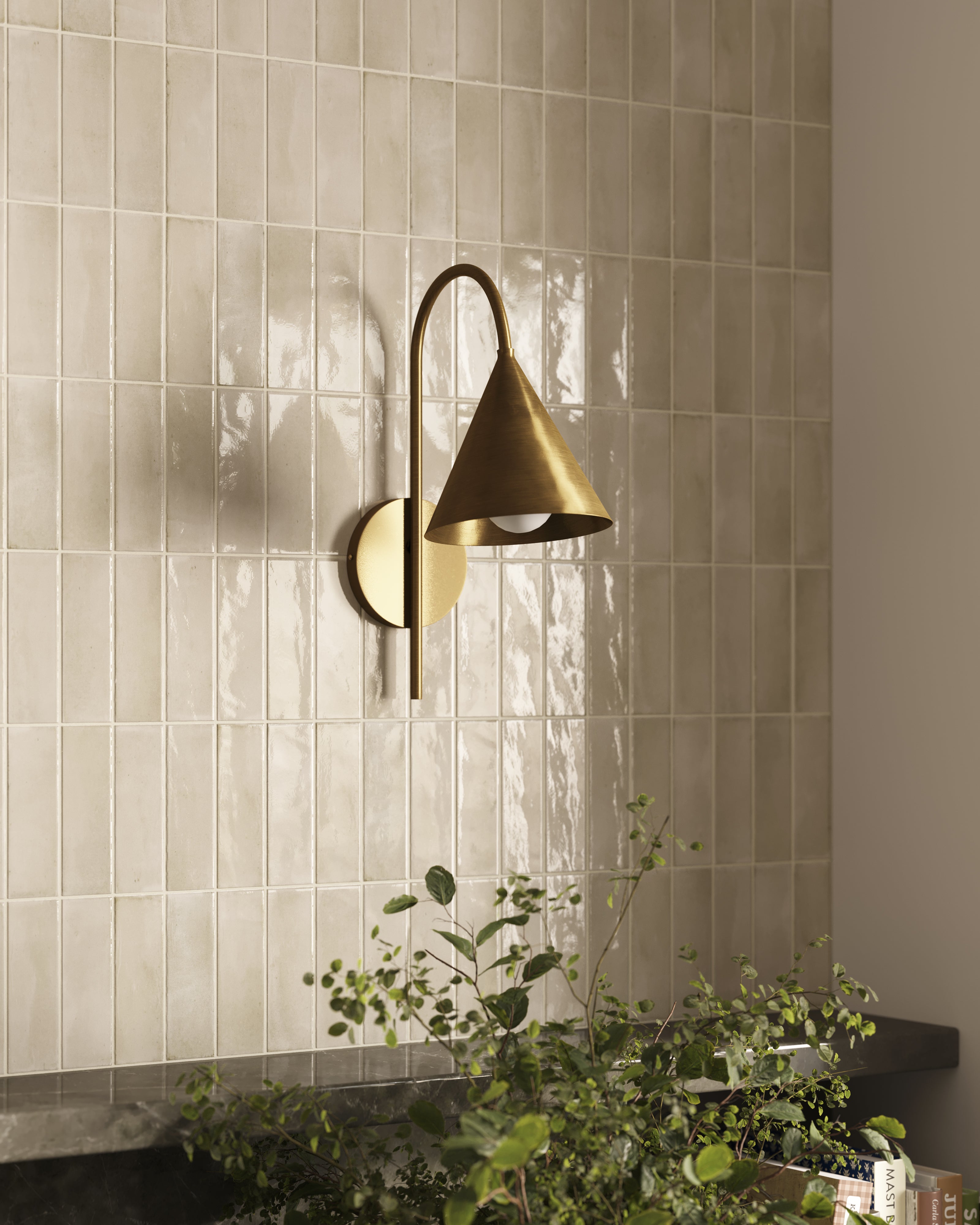 Natasha 2x6 Glossy Porcelain Tile in Bone