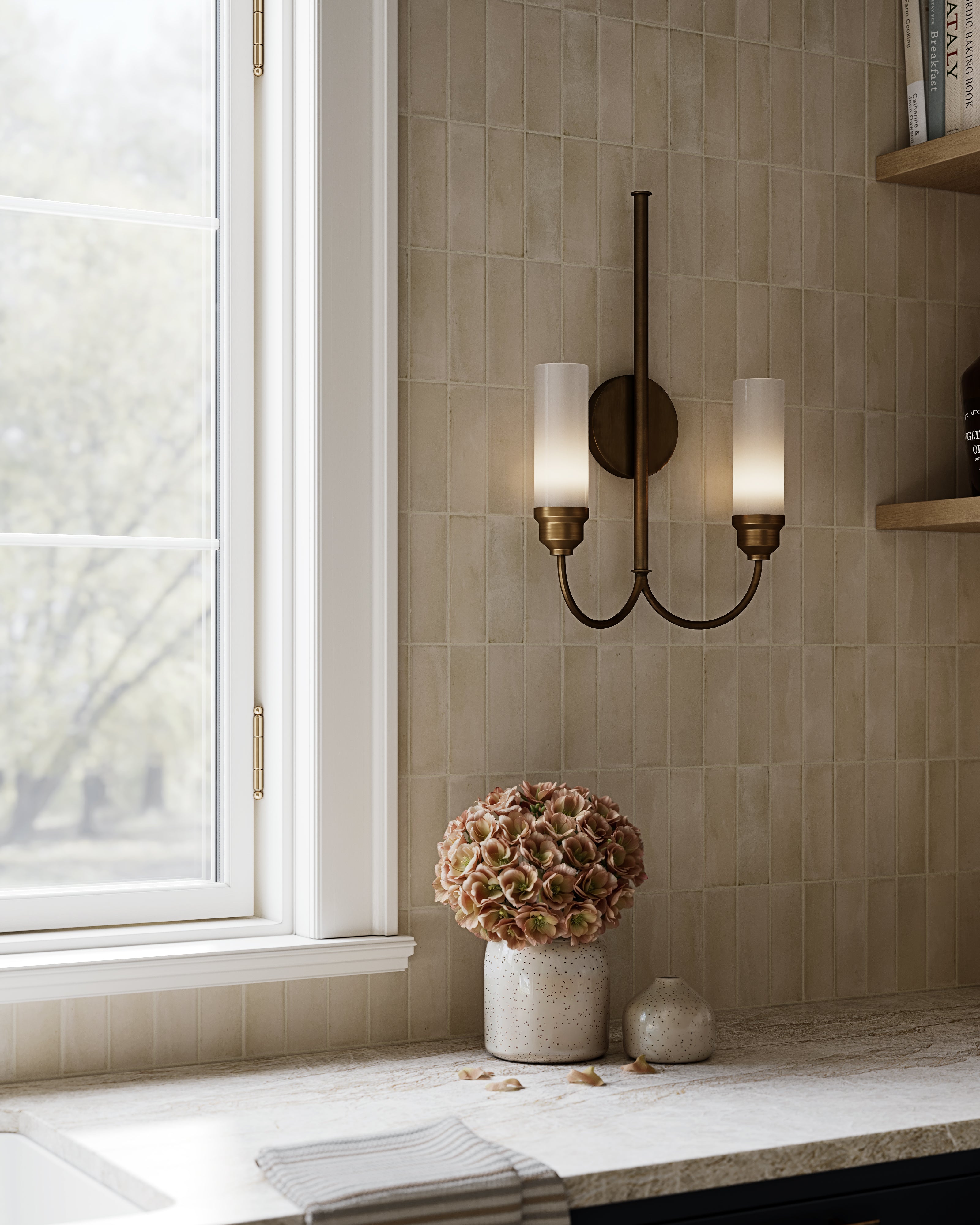 Jodie Wall Sconce in Antique Brass Iron