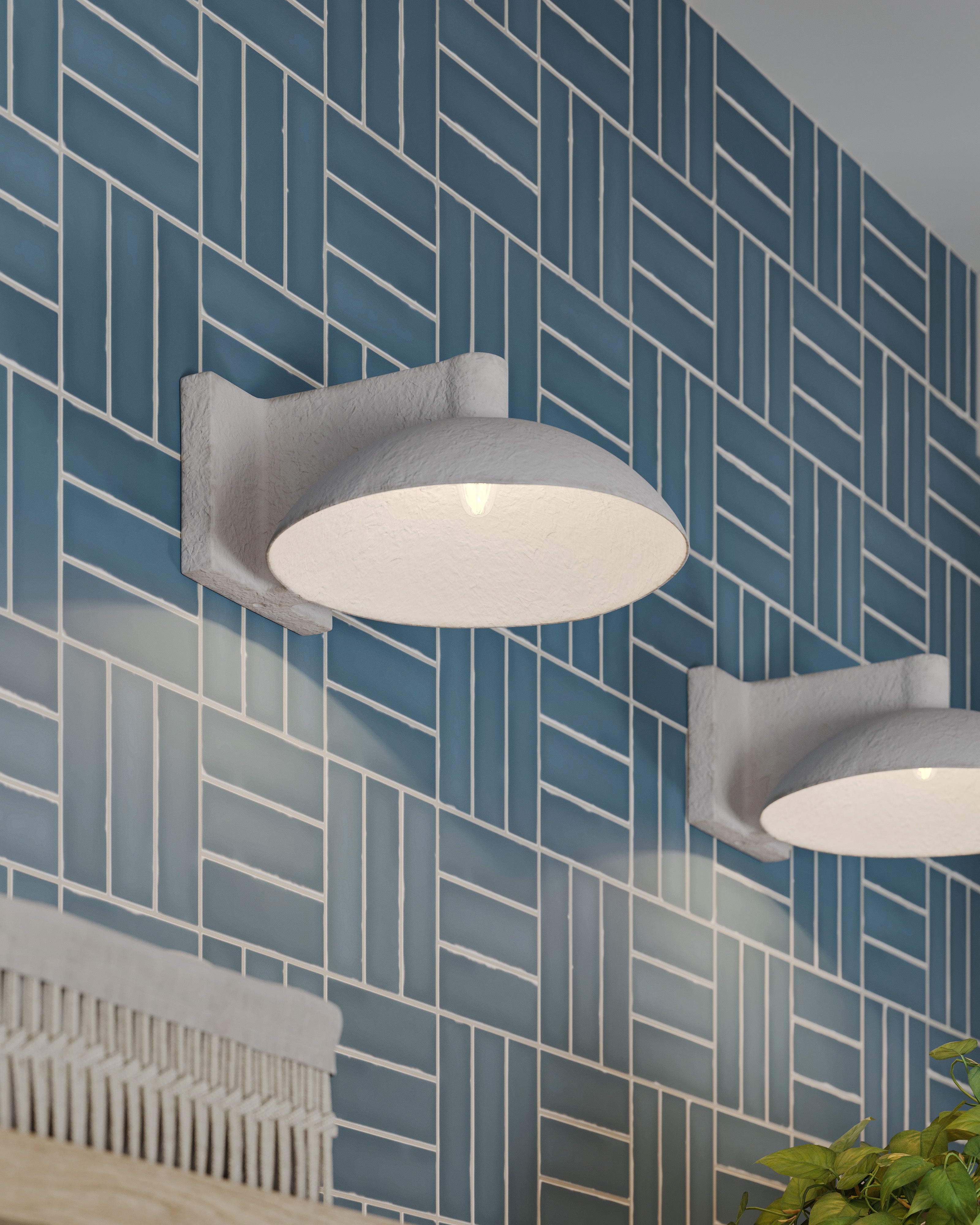 Zia Wall Sconce in Matte White Plaster