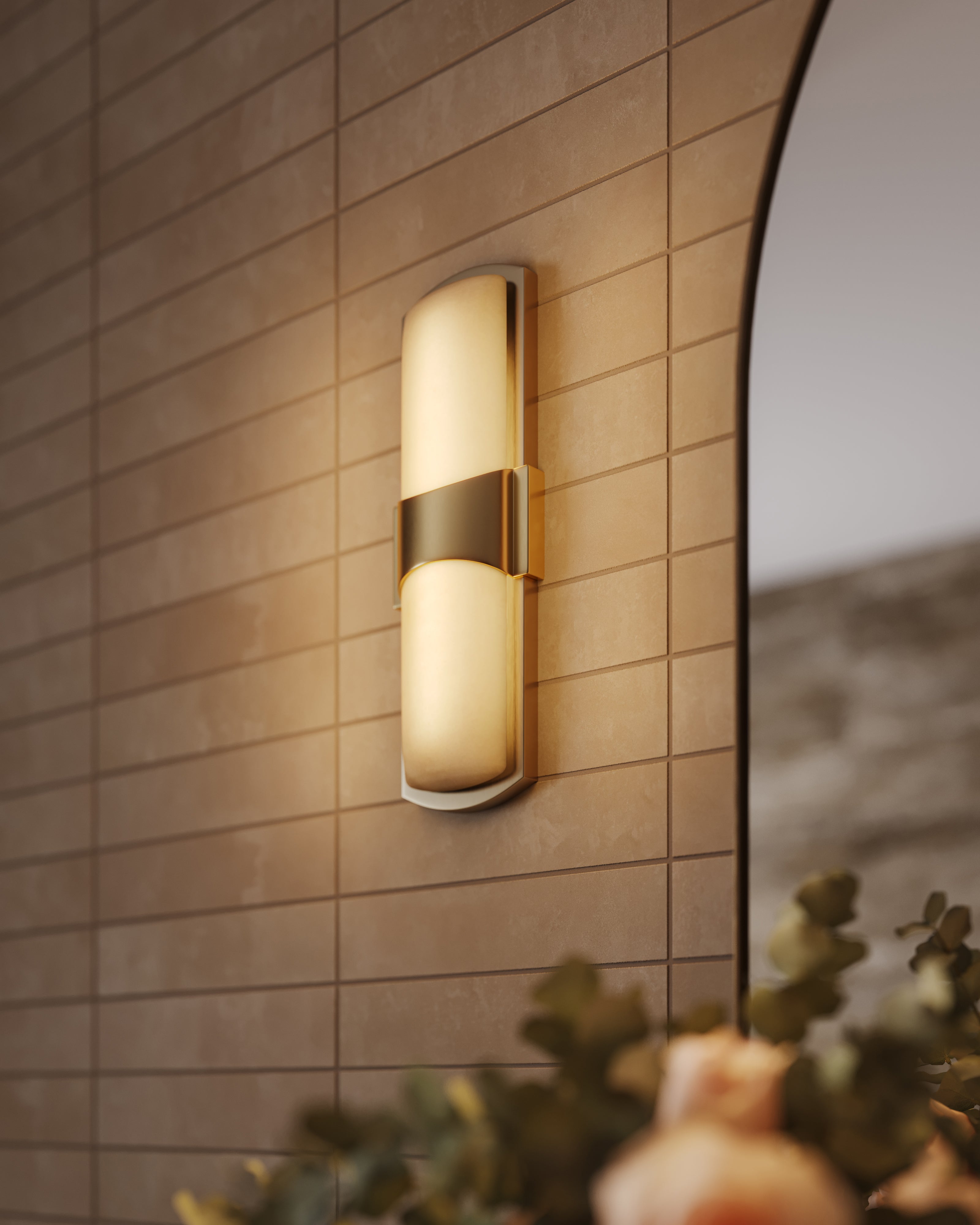 Esme 15" Wall Sconce in Aged Brass