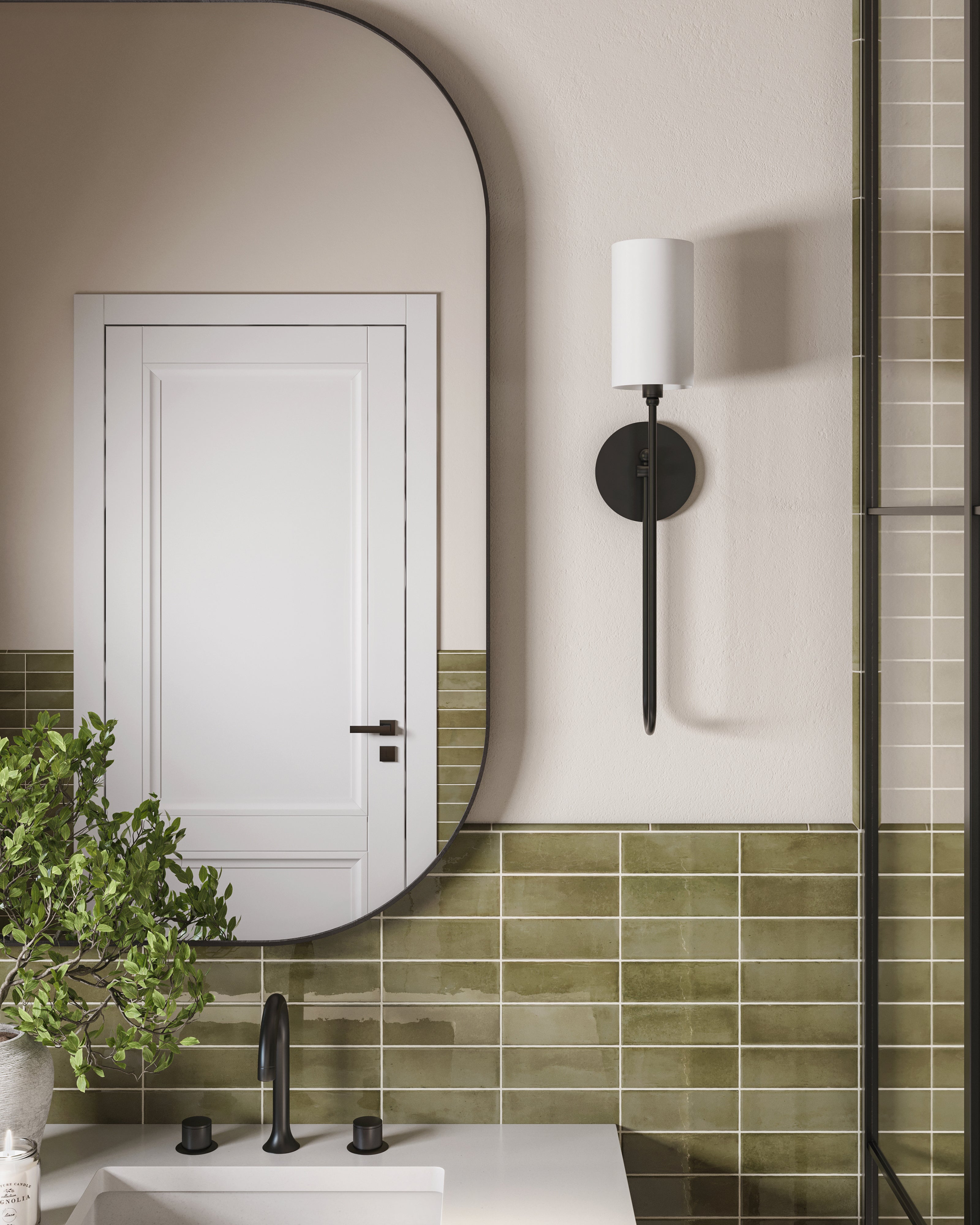 Natasha 0.5x8 Jolly Glossy Ceramic Tile Trim in Army