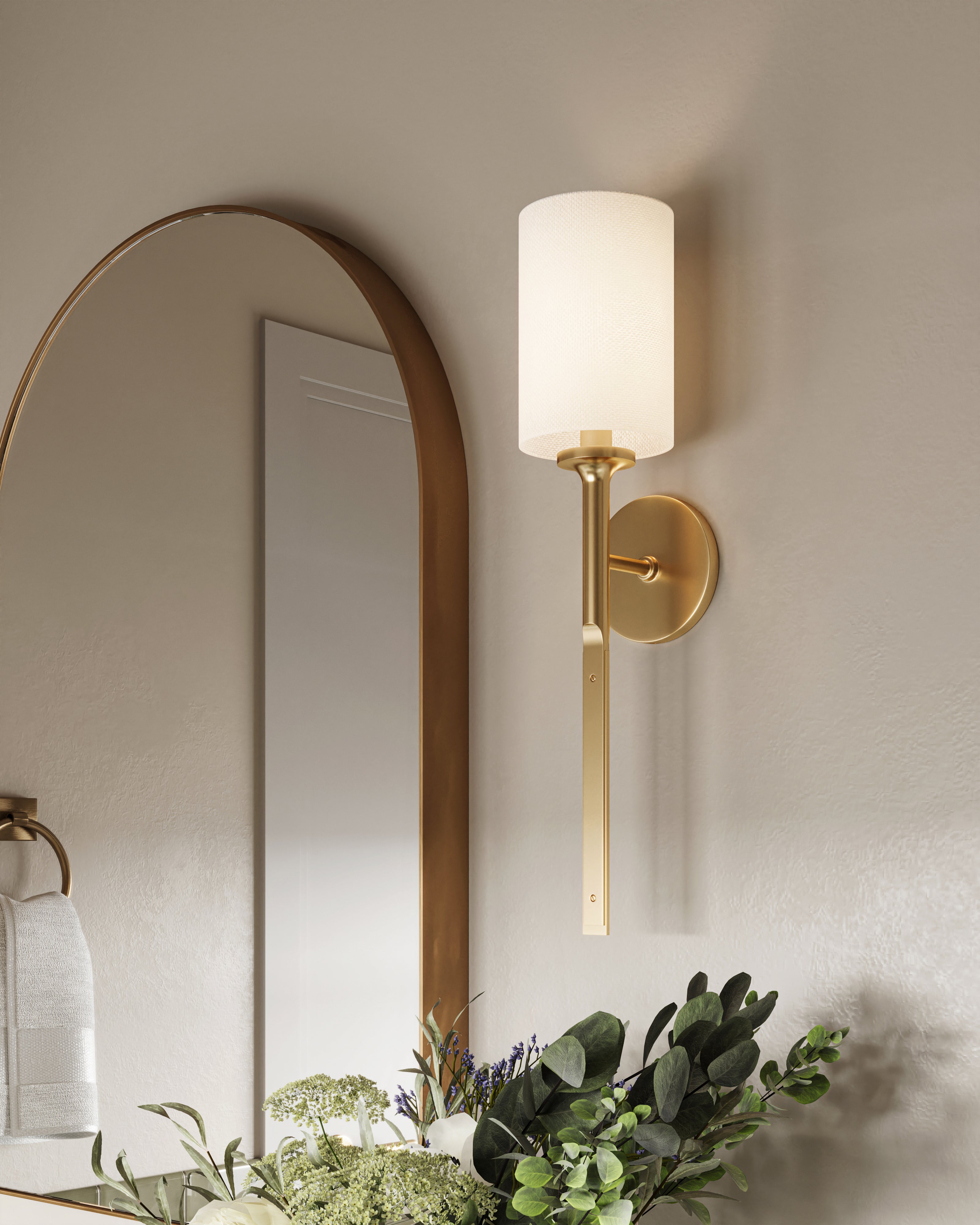 Geraldine Wall Sconce in Aged Brass