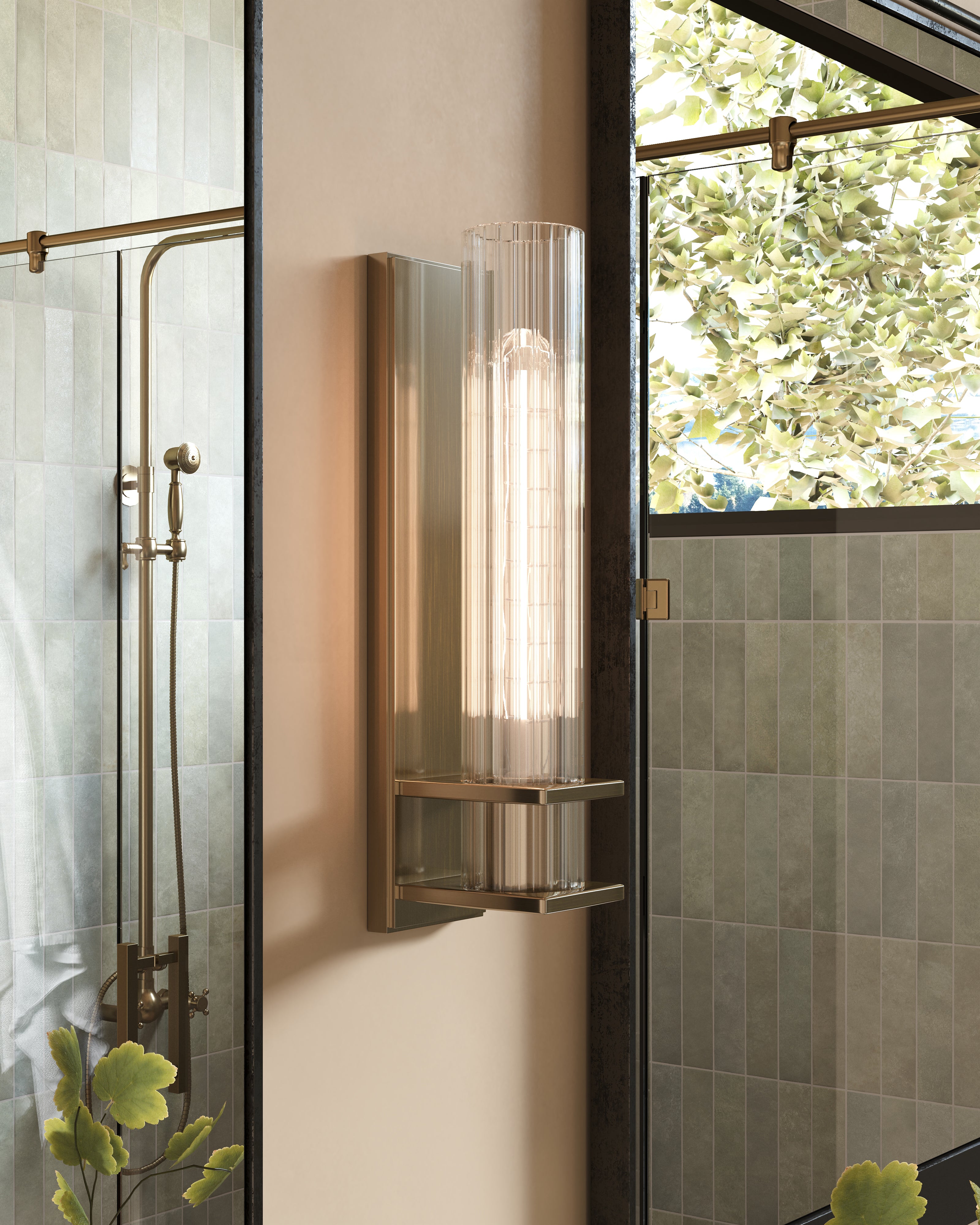 Hennessy Wall Sconce in Aged Brass