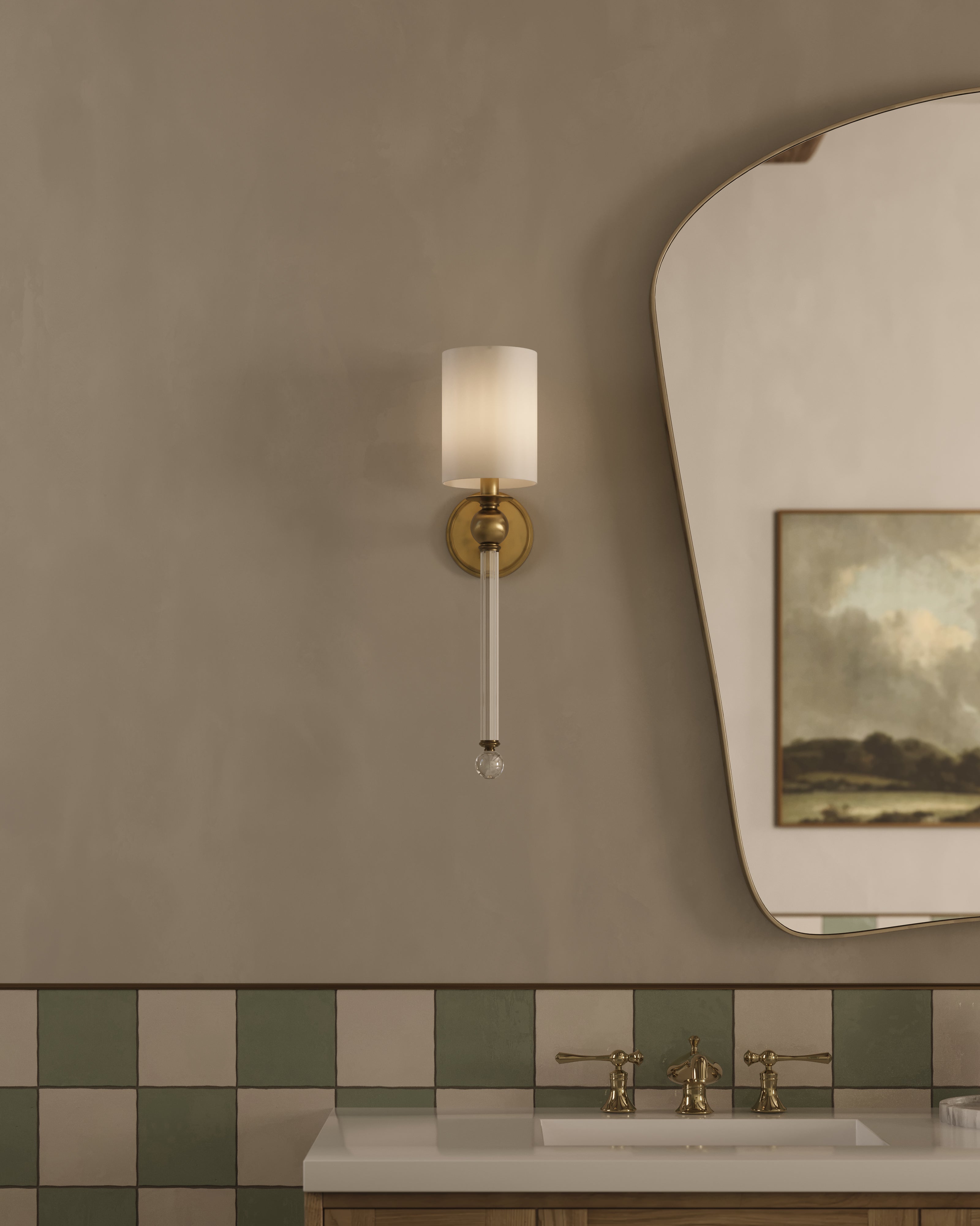 Raquel Wall Sconce in Aged Brass