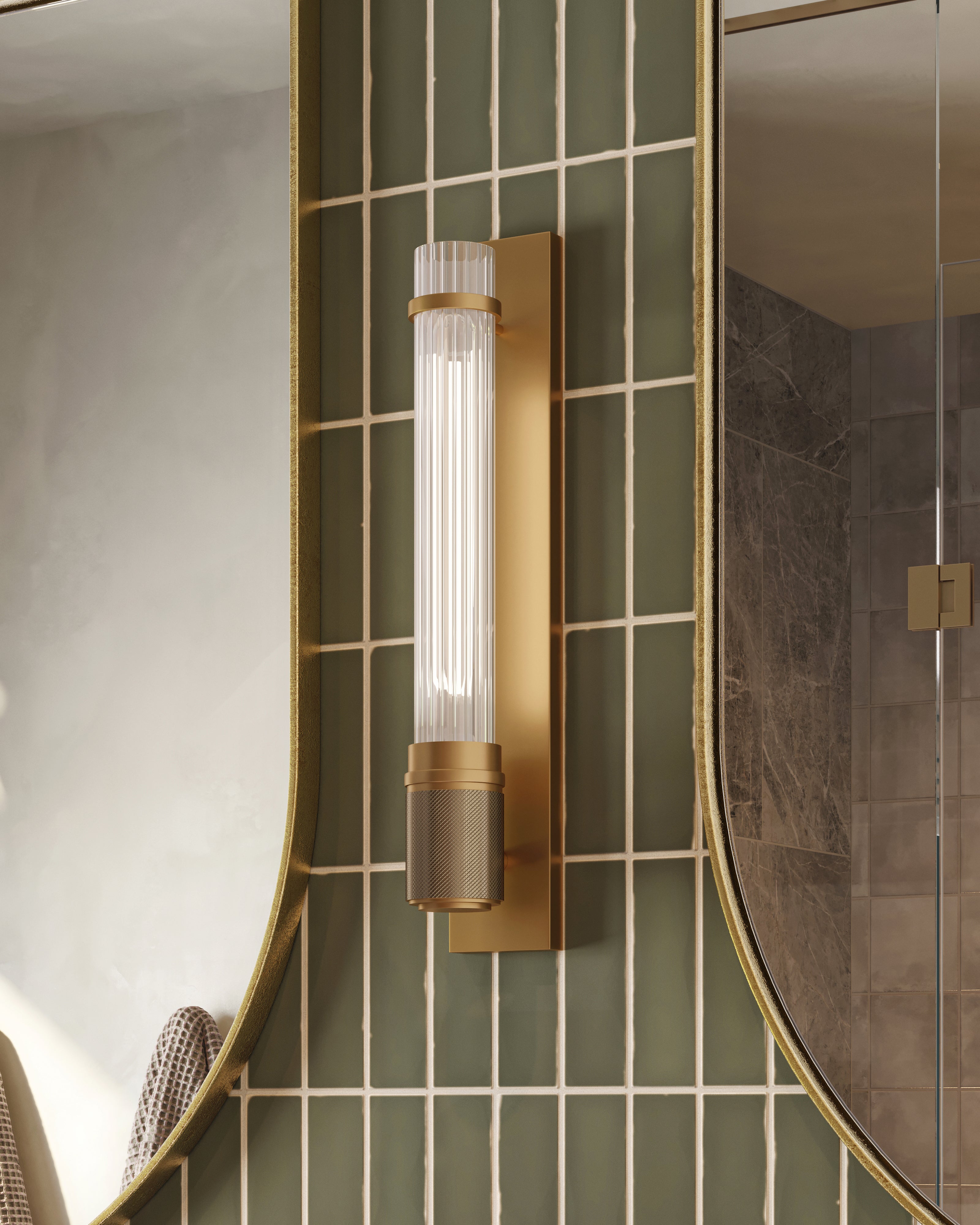 Tyson Wall Sconce in Aged Brass