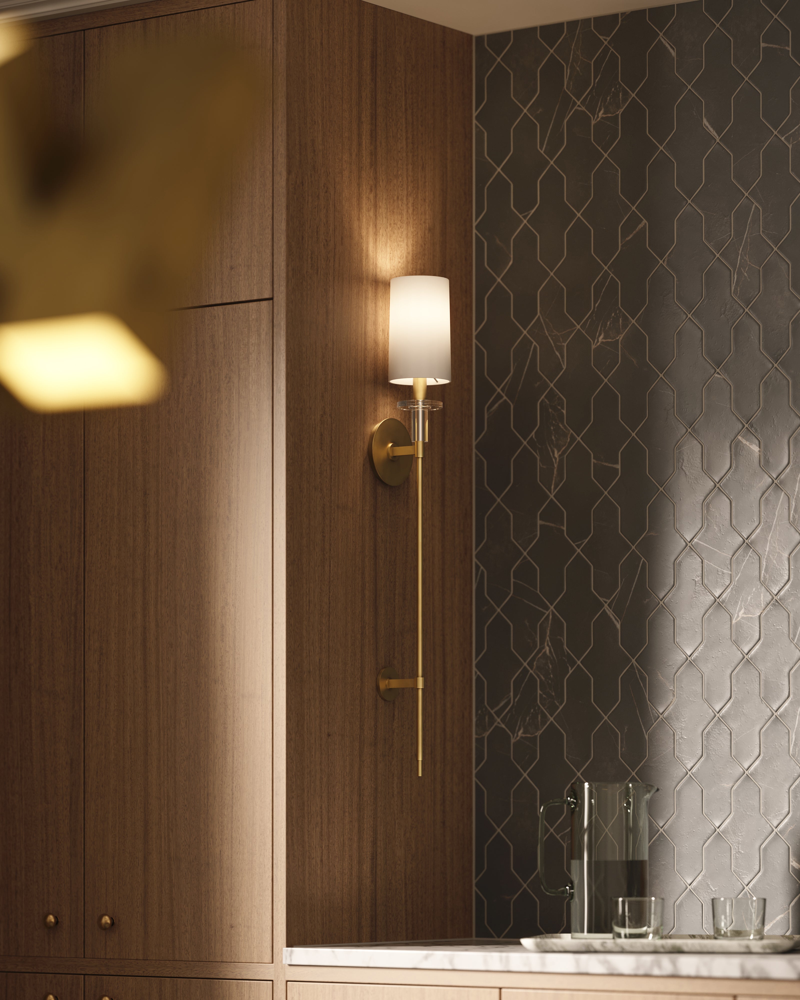 Prudence Wall Sconce in Aged Brass