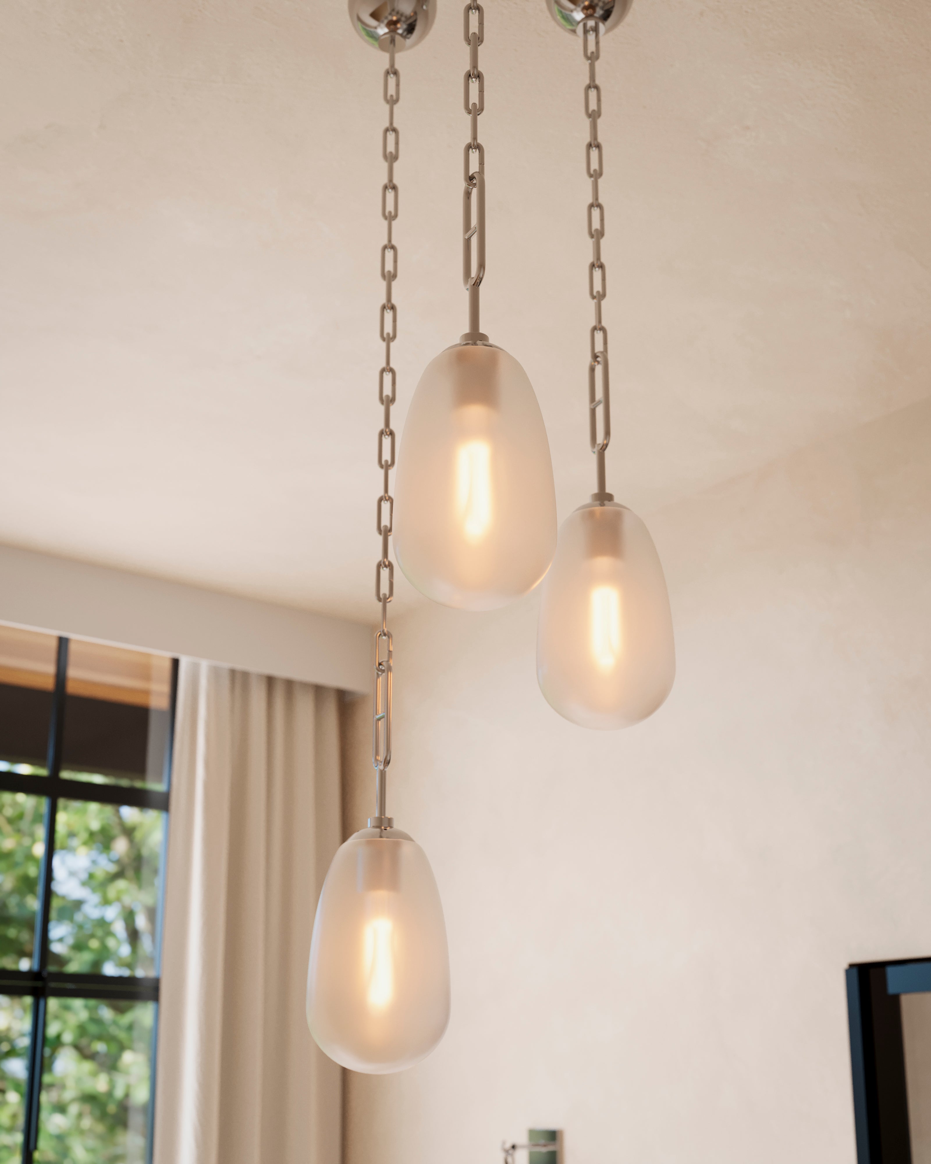 Runa 6" Pendant in Polished Nickel