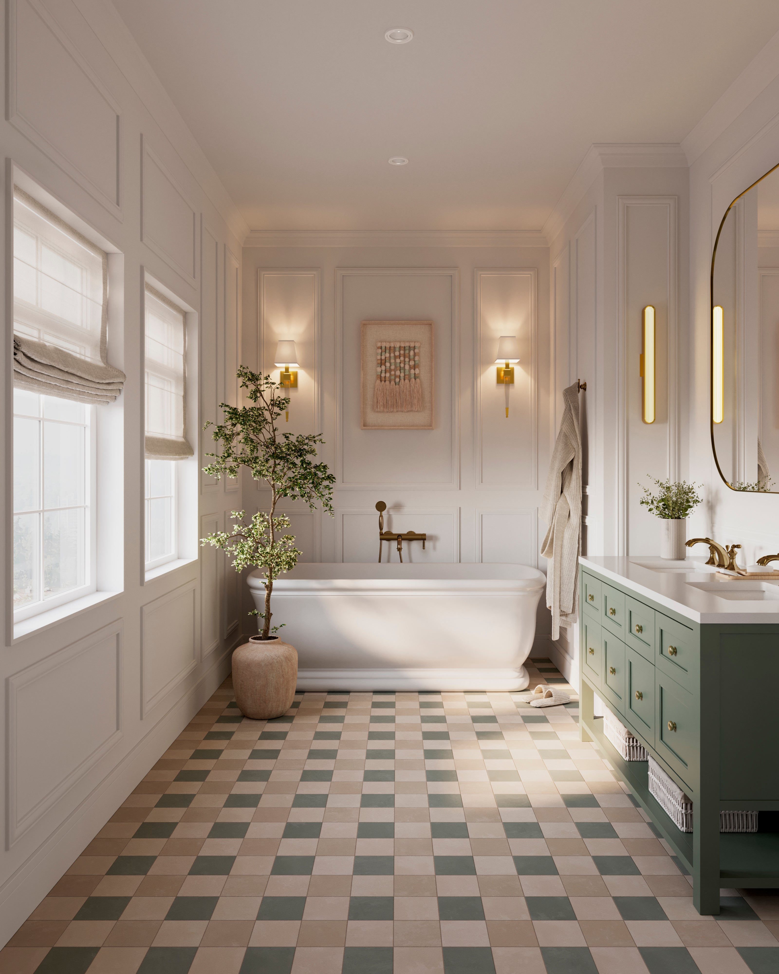 Isabel 6x6 Matte Porcelain Tile in Bone