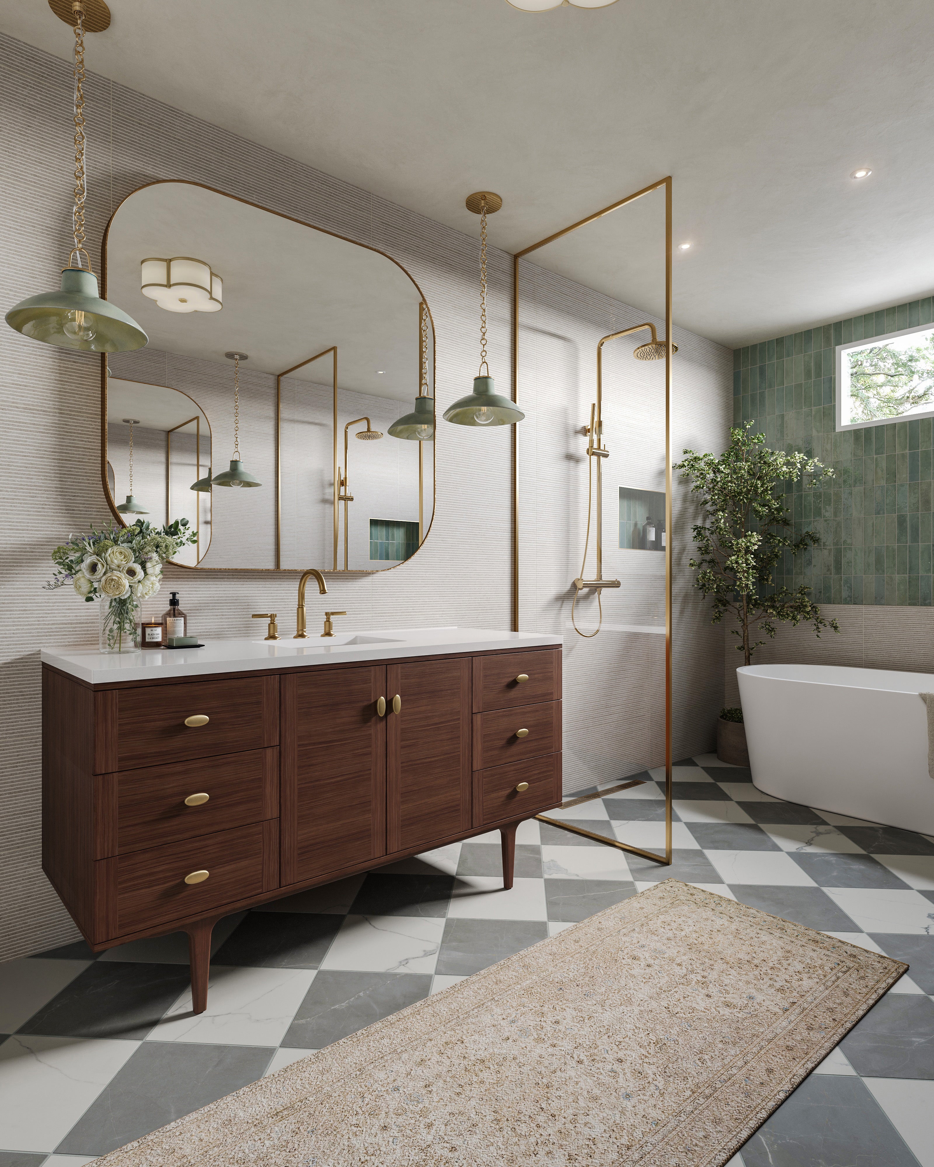 Mulligan 17" Flush Mount in Aged Brass