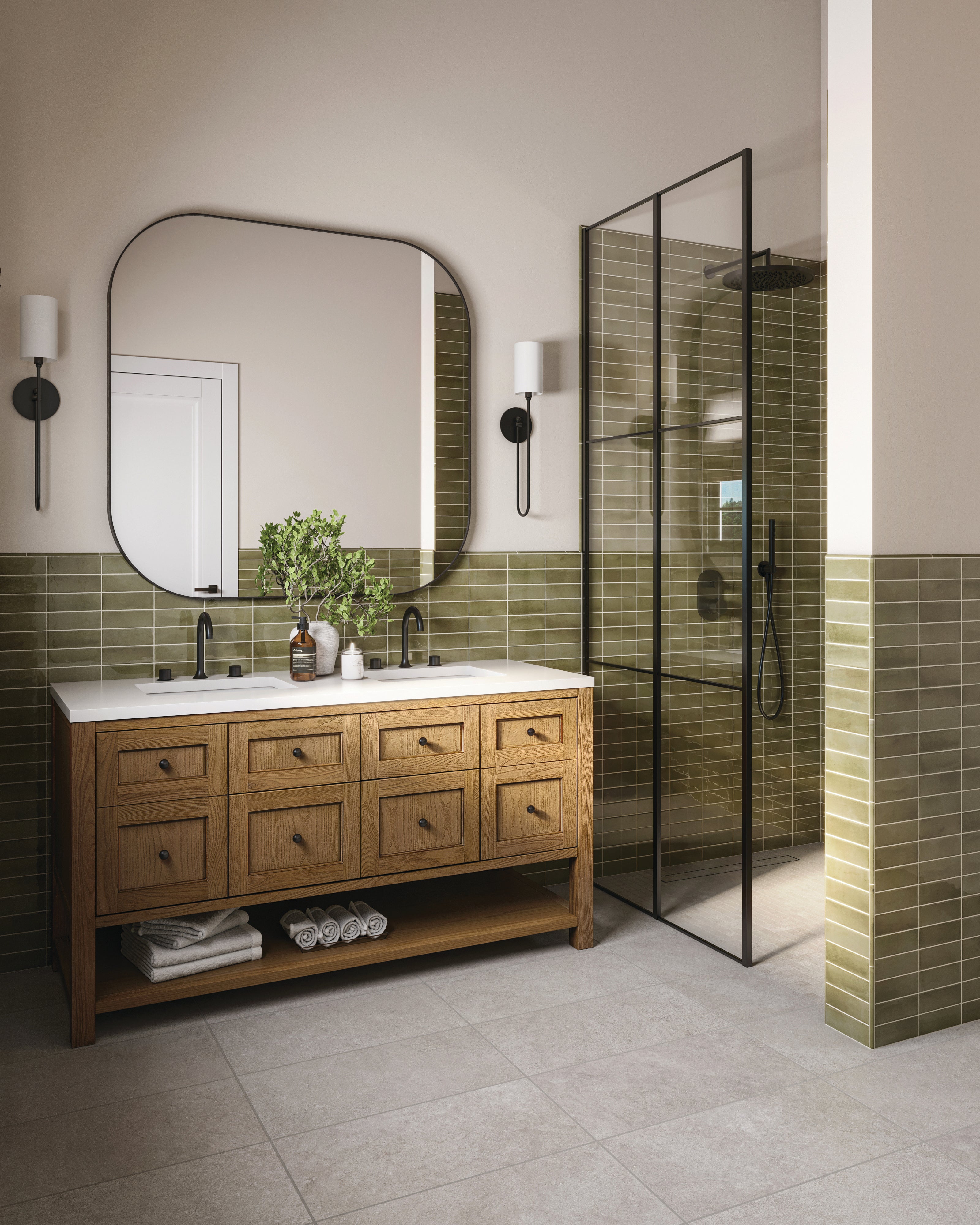 Adeline 12x24 Matte Porcelain Tile in Taupe