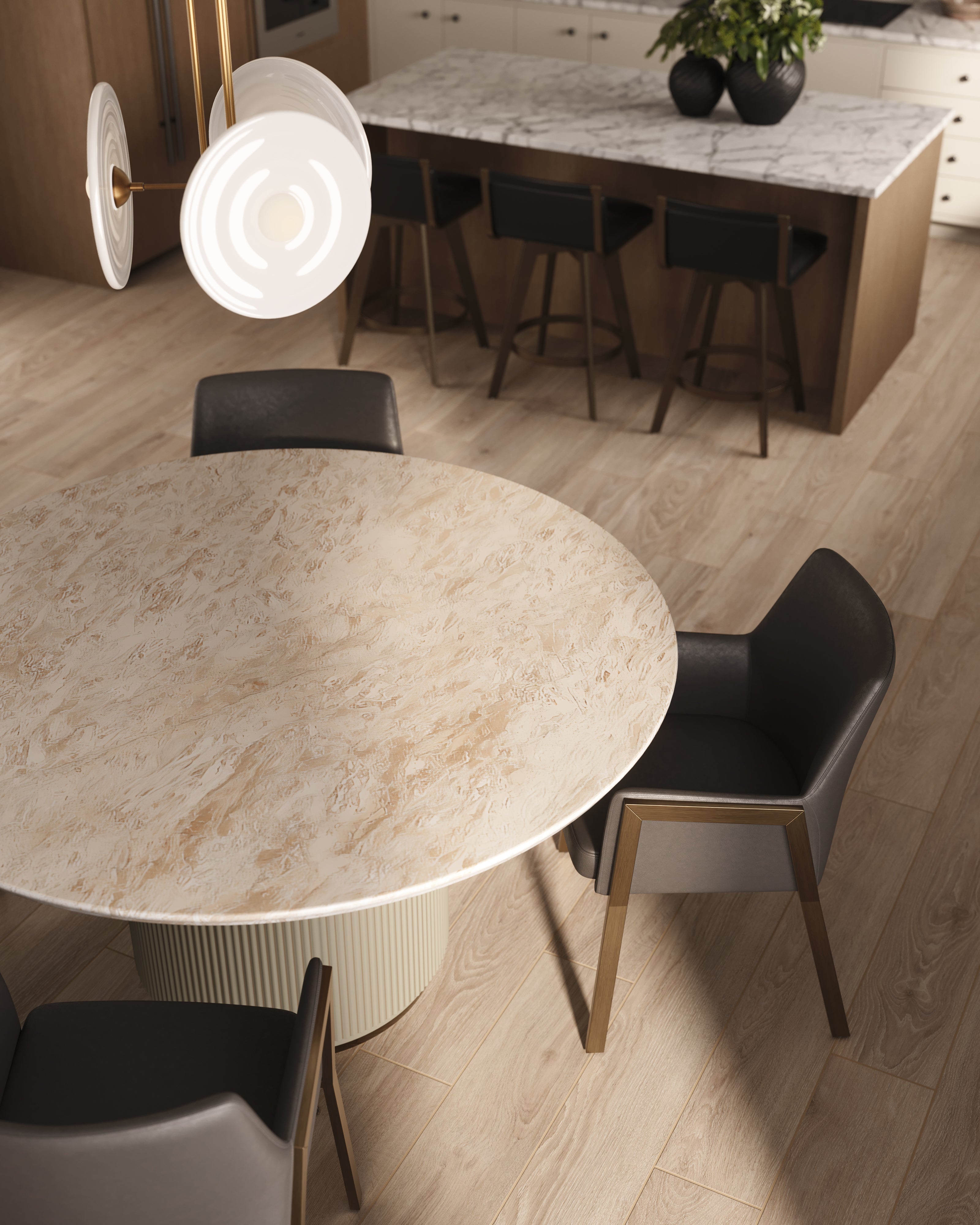 Anastasia 59" Dining Table in Taupe