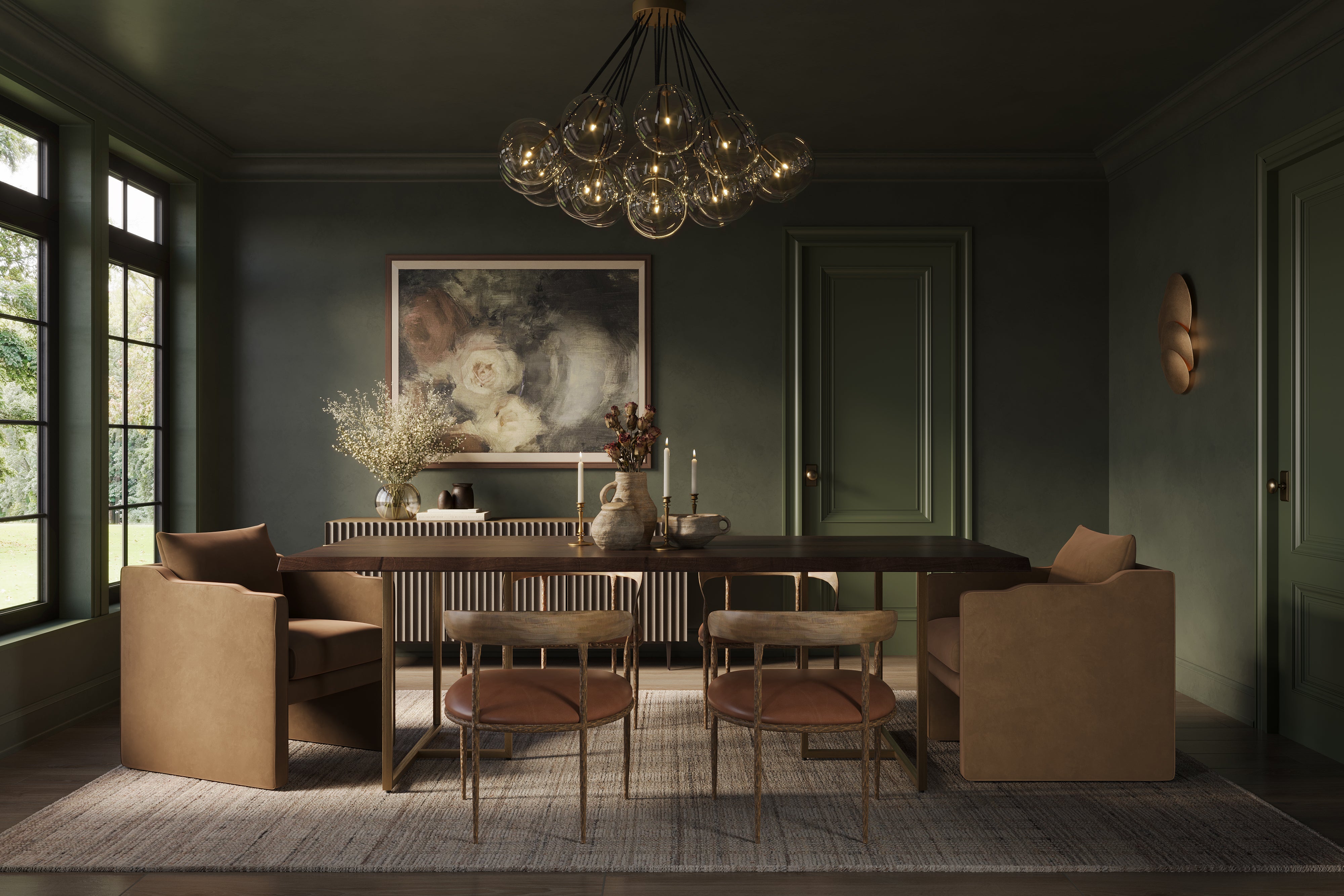 Dominic 95" Dining Table in Dark Mango