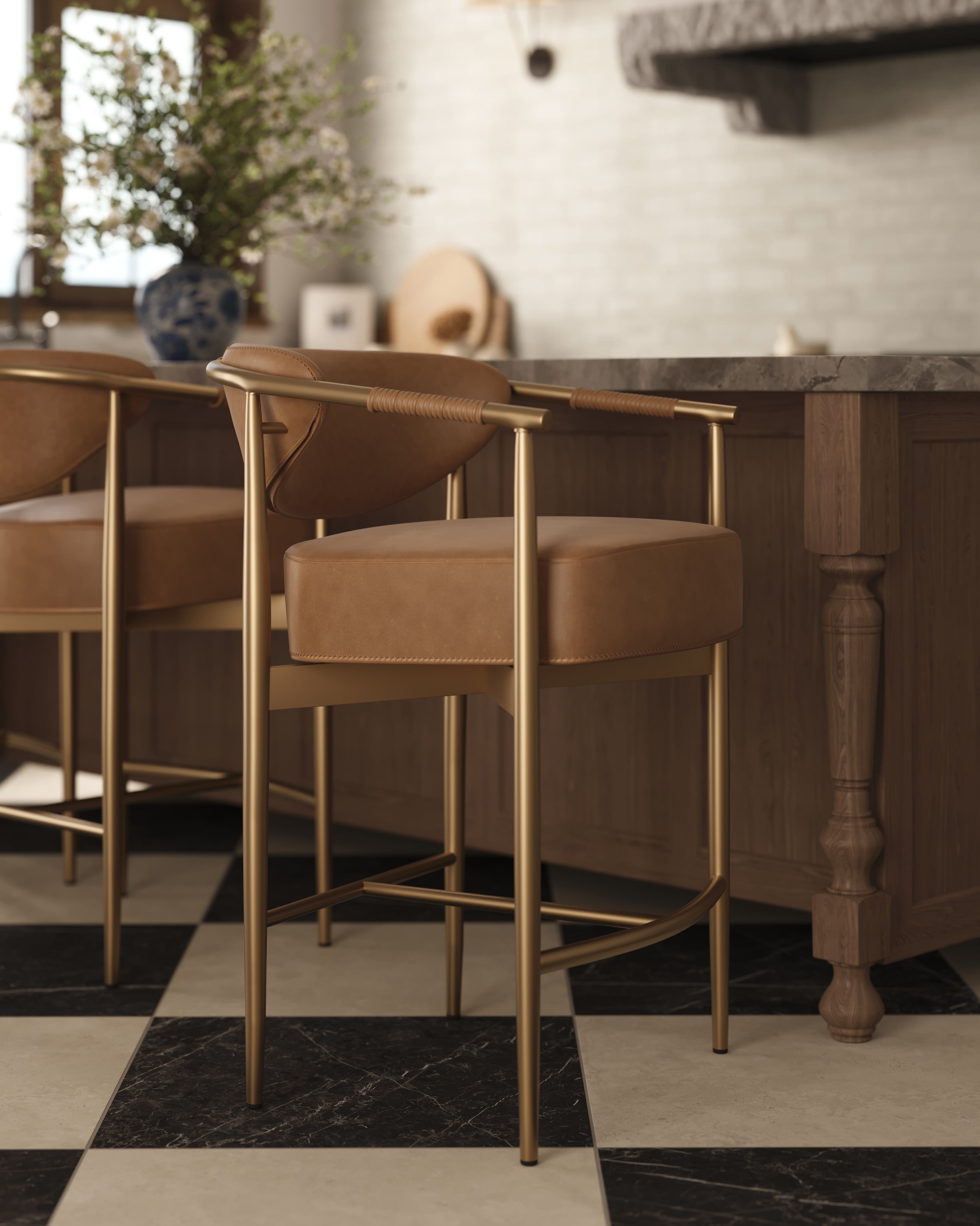 Crawford Counter Stool in Brown