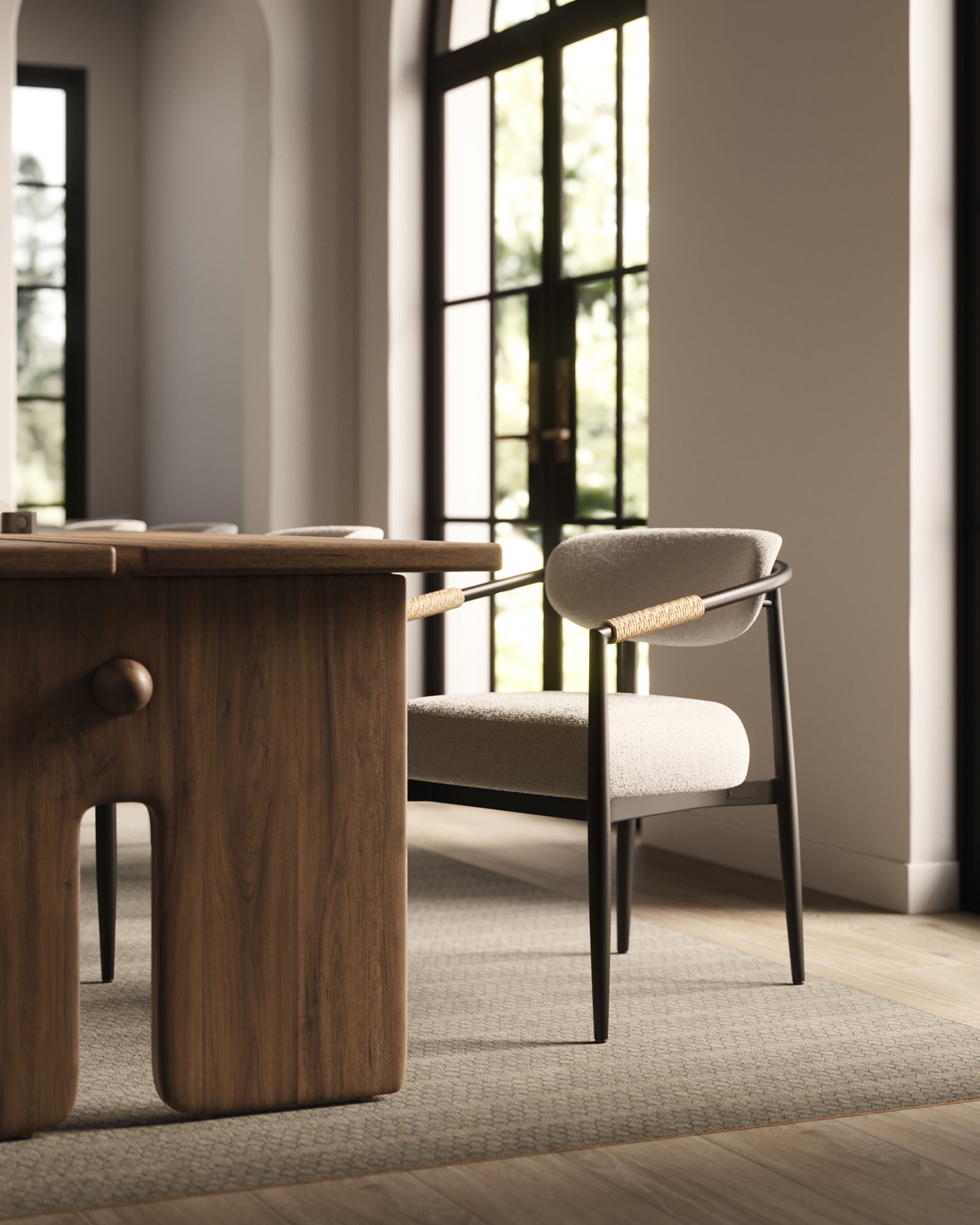 Leticia Dining Chair in Cream