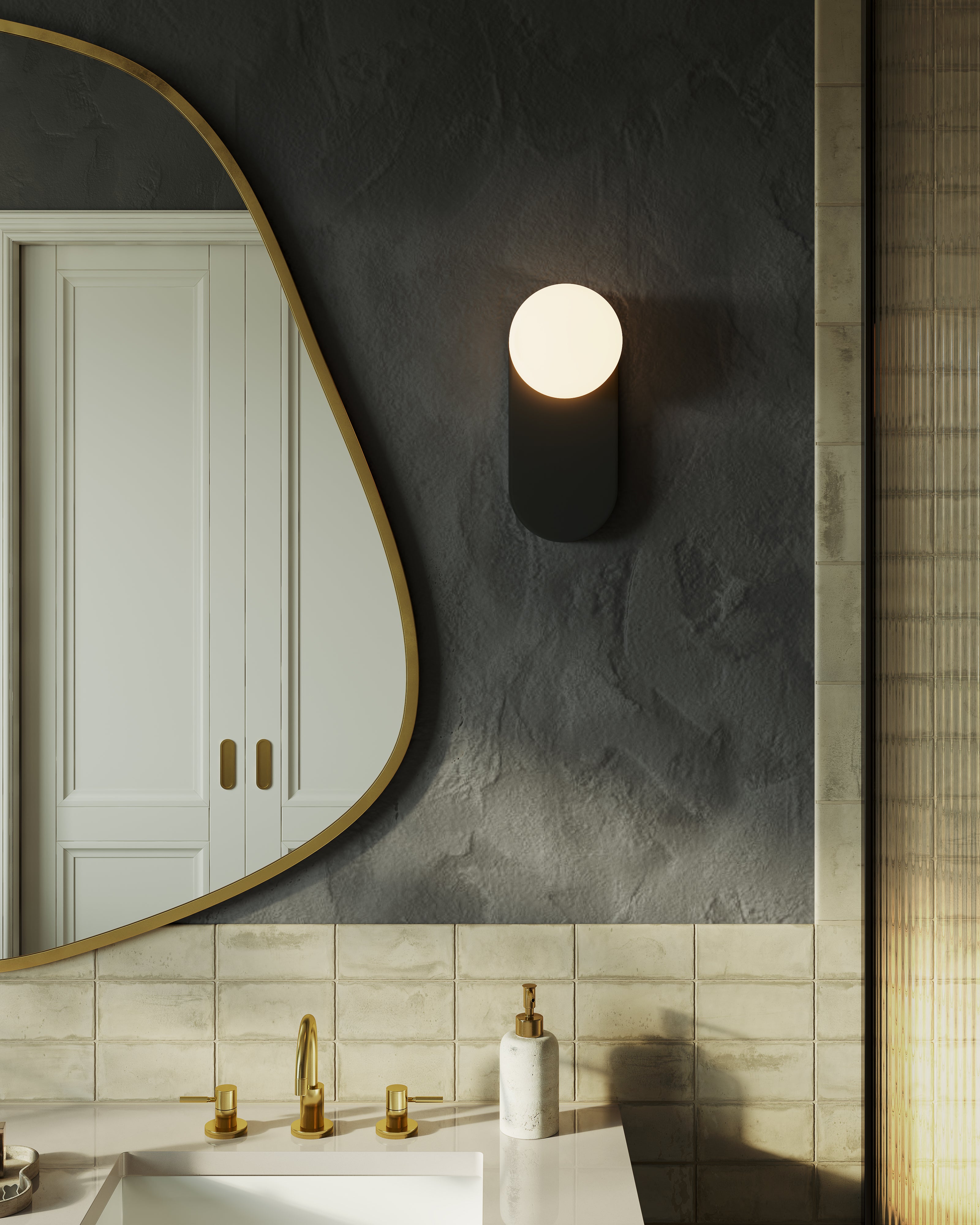 Primm 12" Socket Wall/Vanity Light in Matte Black