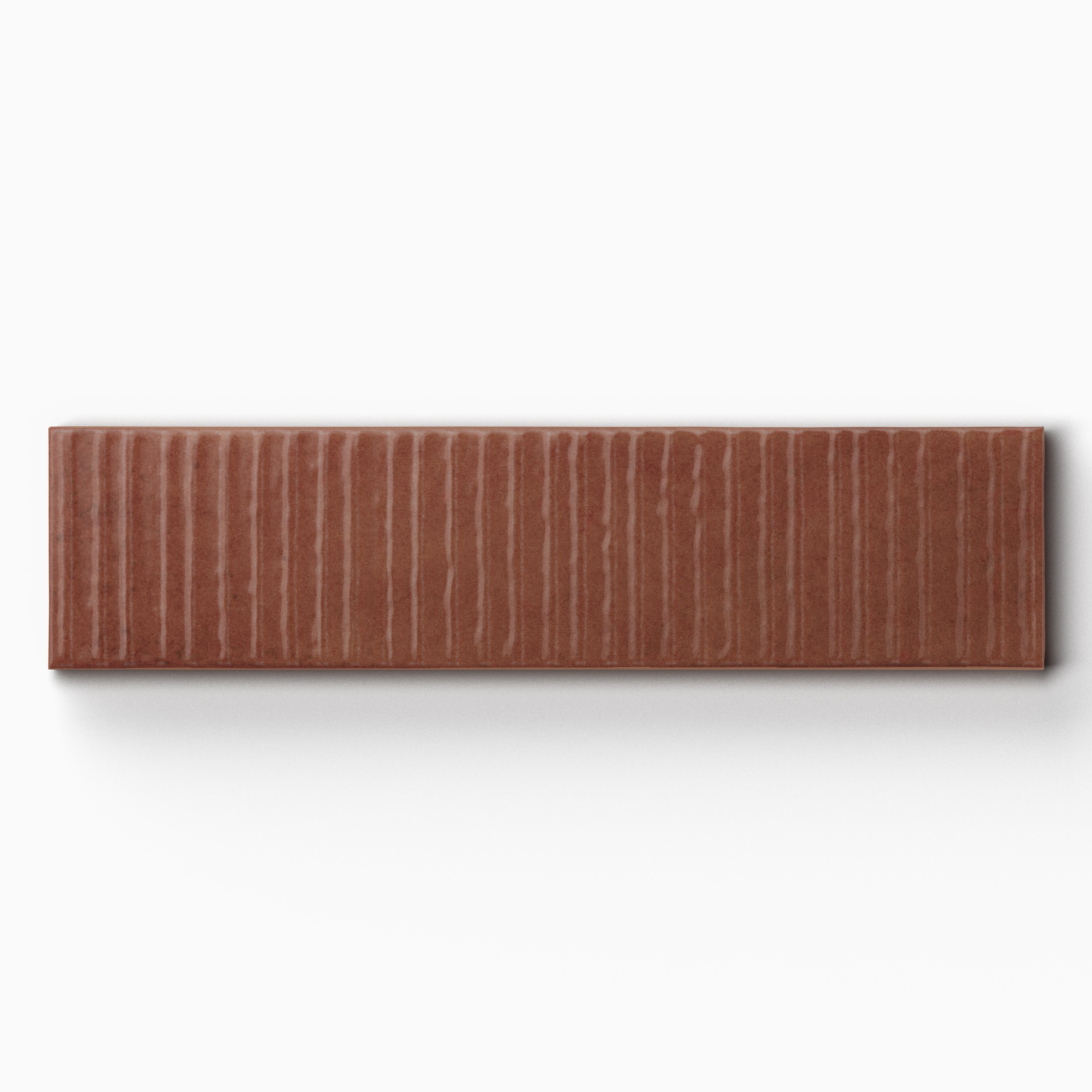 Remi 2 x 8.5 Glossy in Rust Deco Sample