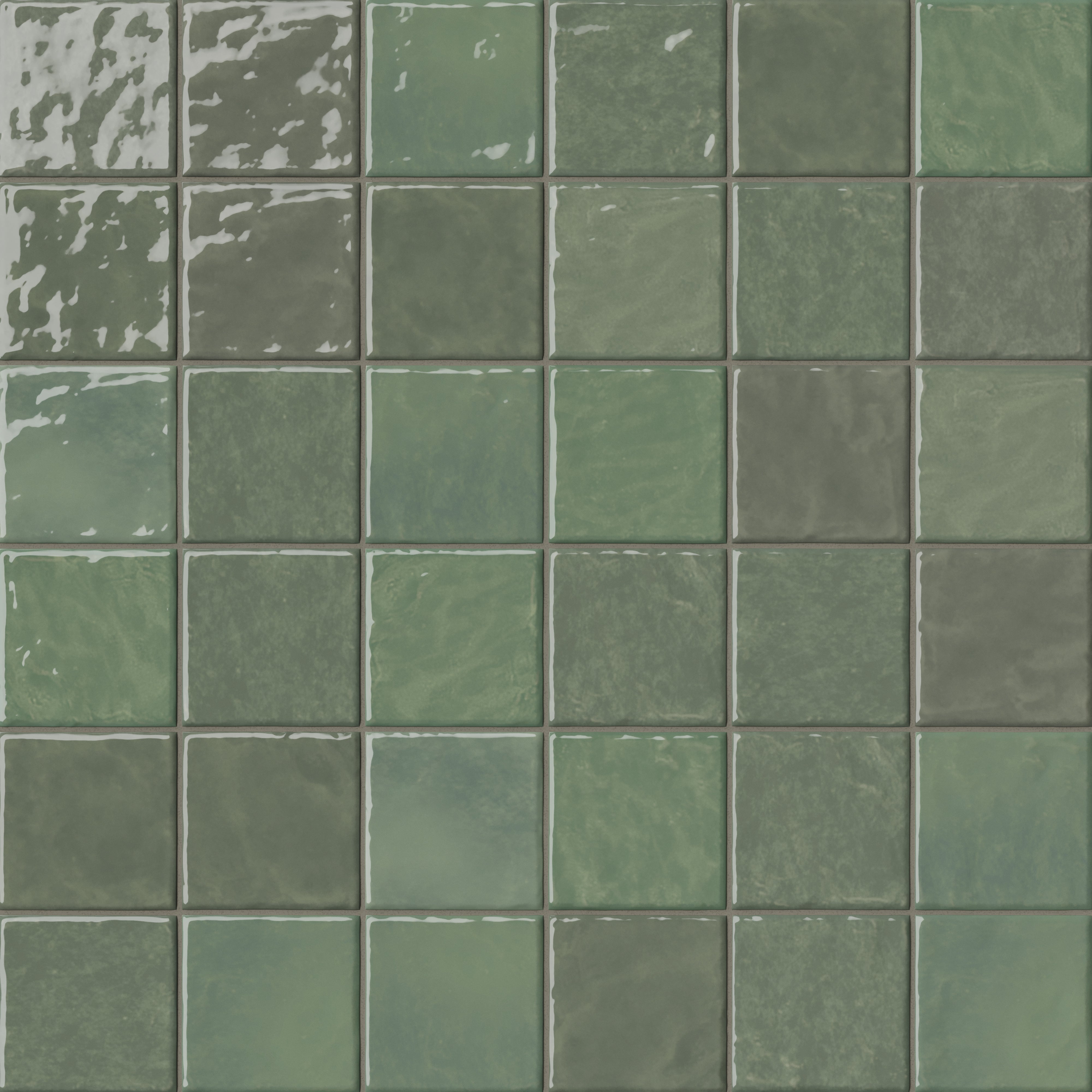 Mila 4x4 Glossy Ceramic Tile in Jade
