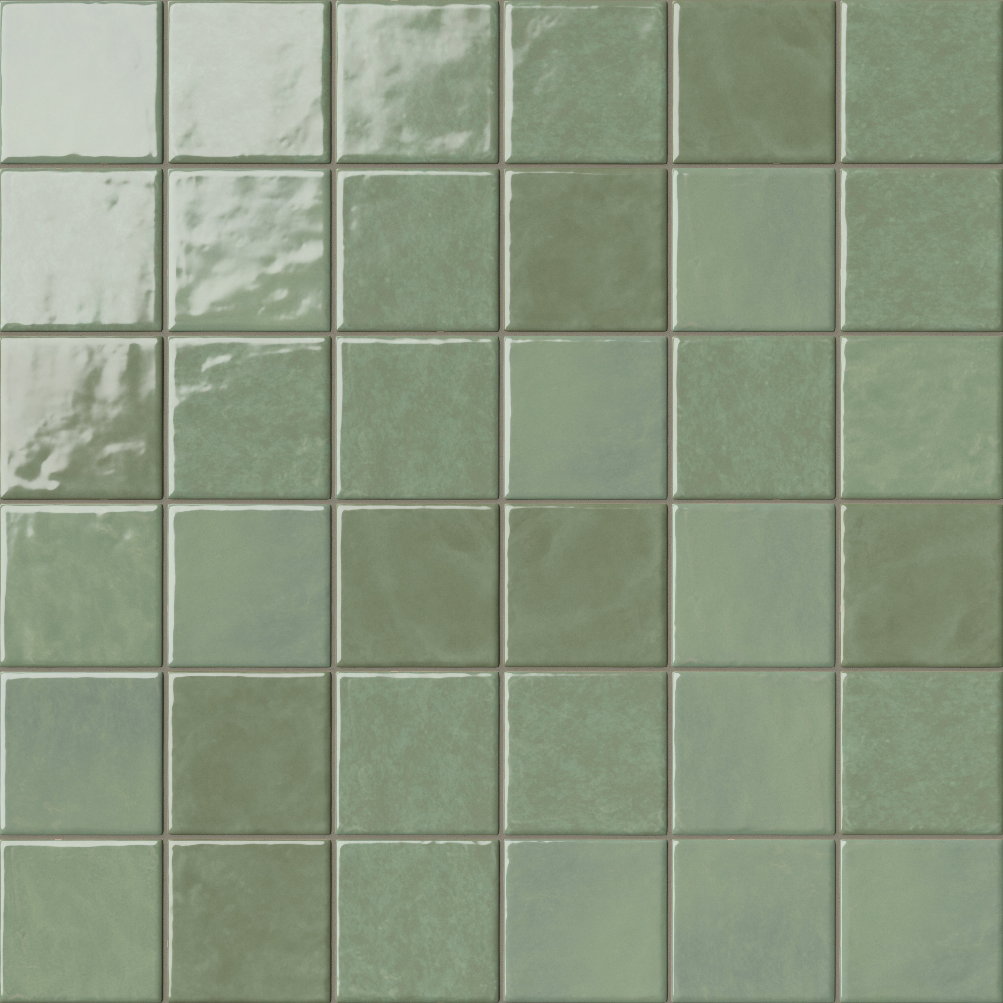 Mila 4x4 Glossy Ceramic Tile in Jade