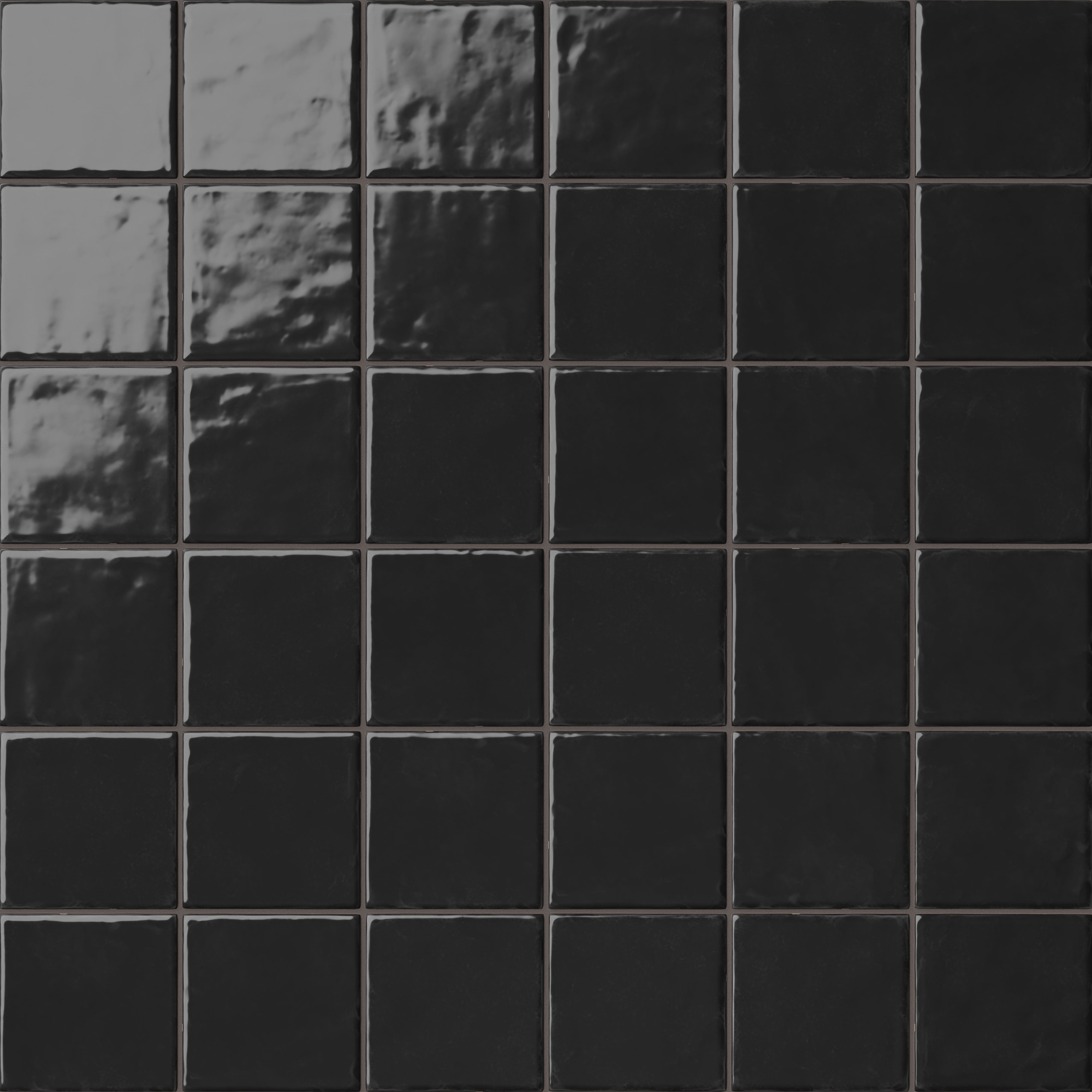 Mila 4x4 Glossy Ceramic Tile in Ink