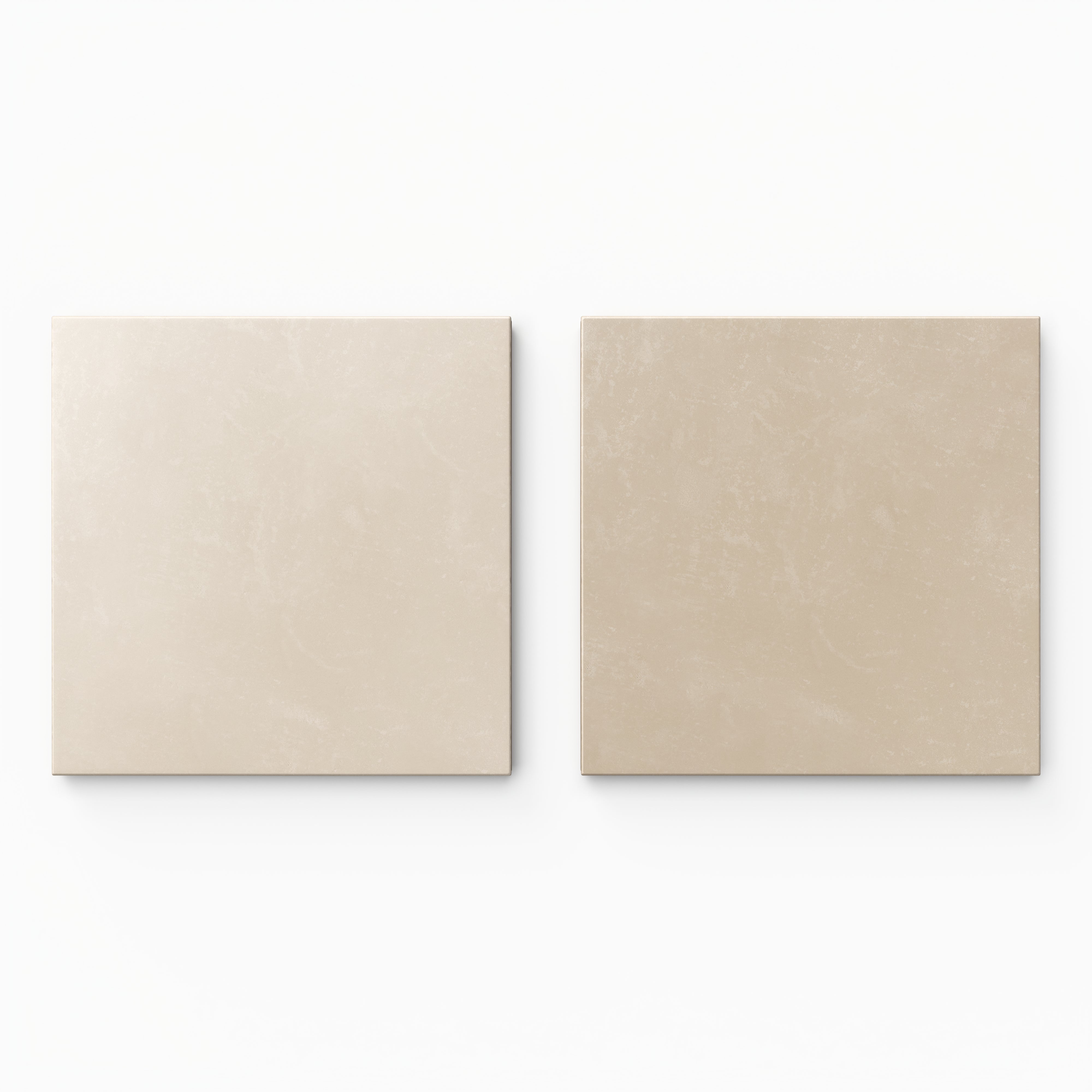 Isabel 6 x 6 Checkerboard Matte Porcelain Tile in Frosted Linen and Almond Mist