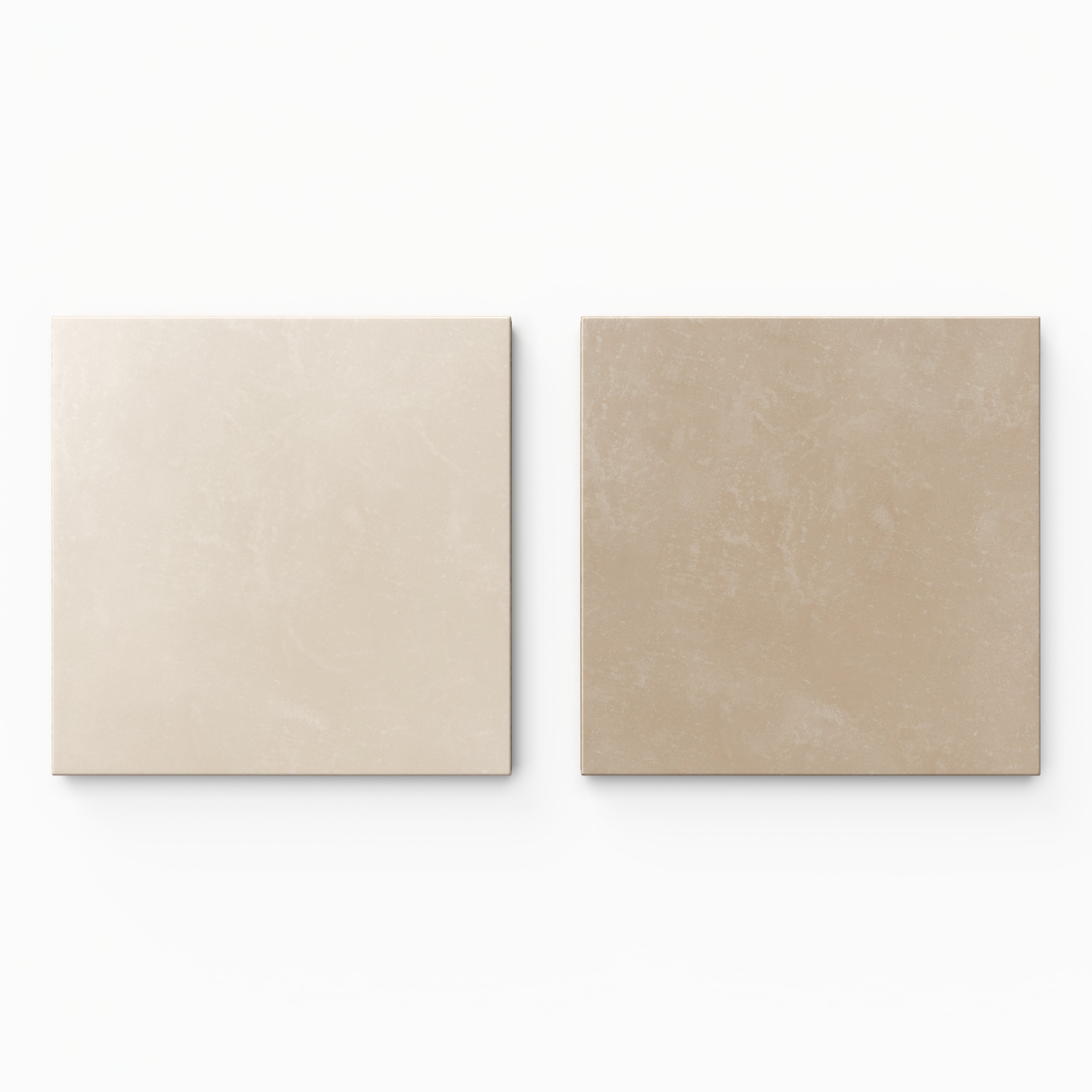 Isabel 6 x 6 Checkerboard Matte Porcelain Tile in Frosted Linen and Sahara Sand