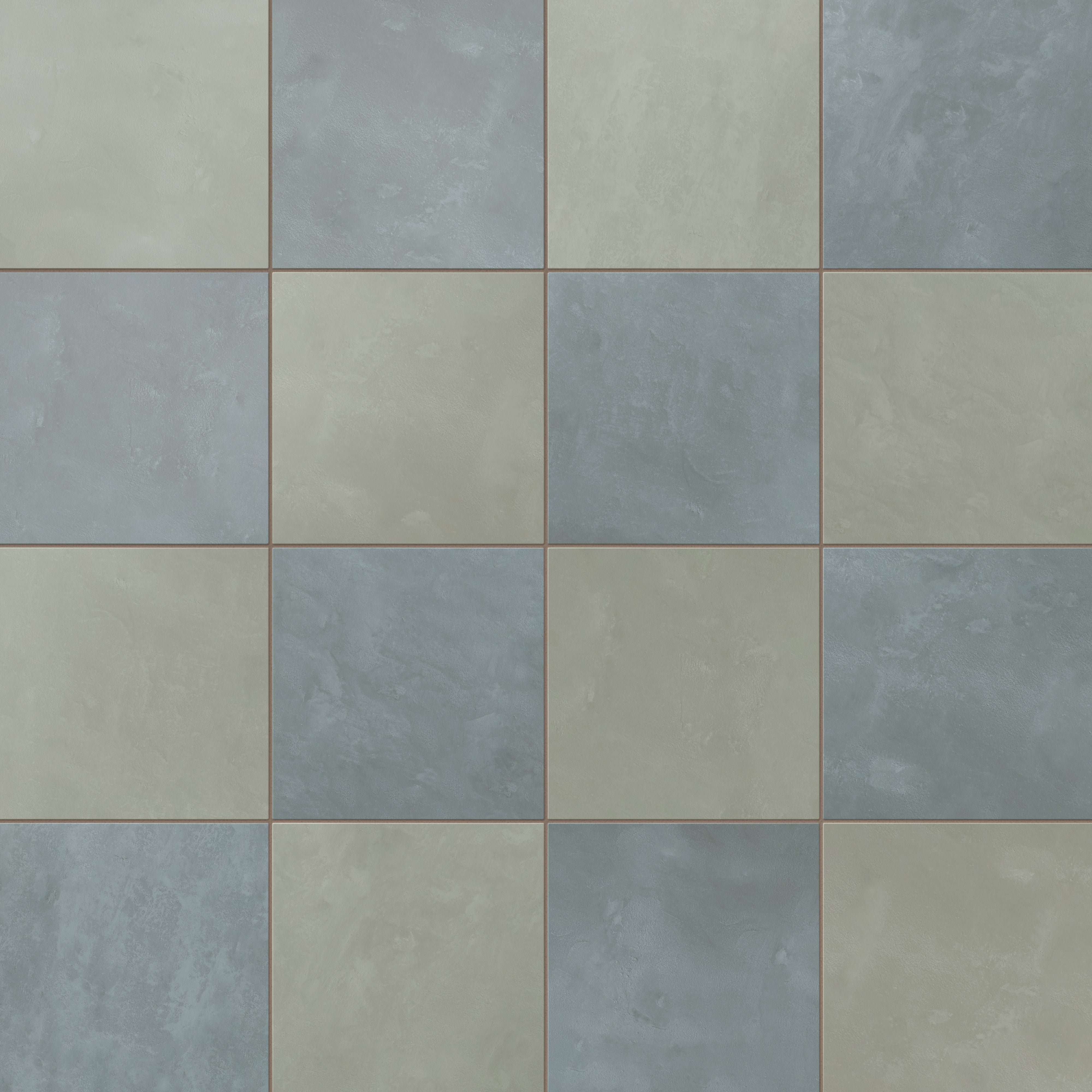 Isabel 6 x 6 Checkerboard Matte Porcelain Tile in Soft Sage and Saltwater